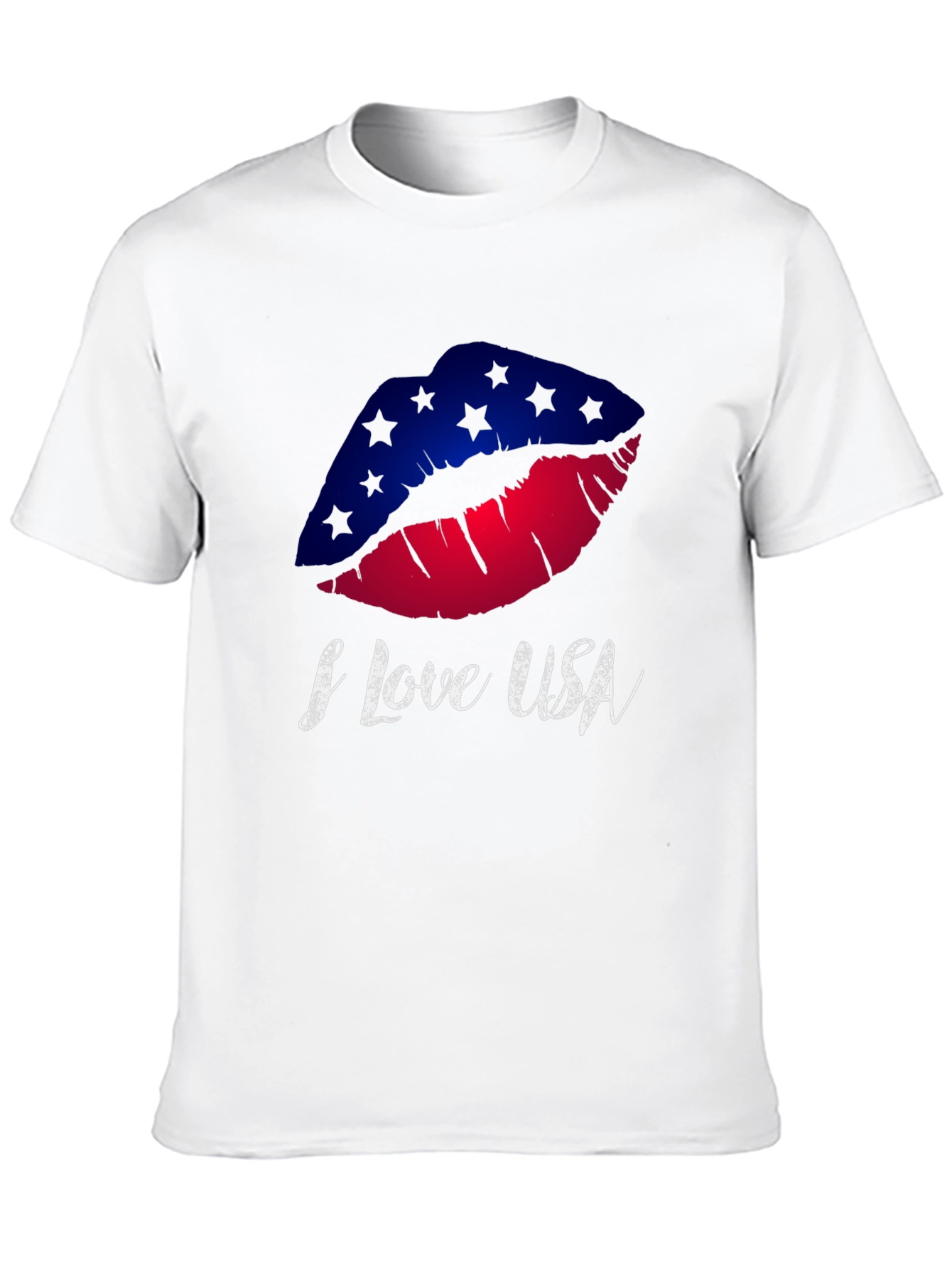 I Love USA Lips Graphic Tee