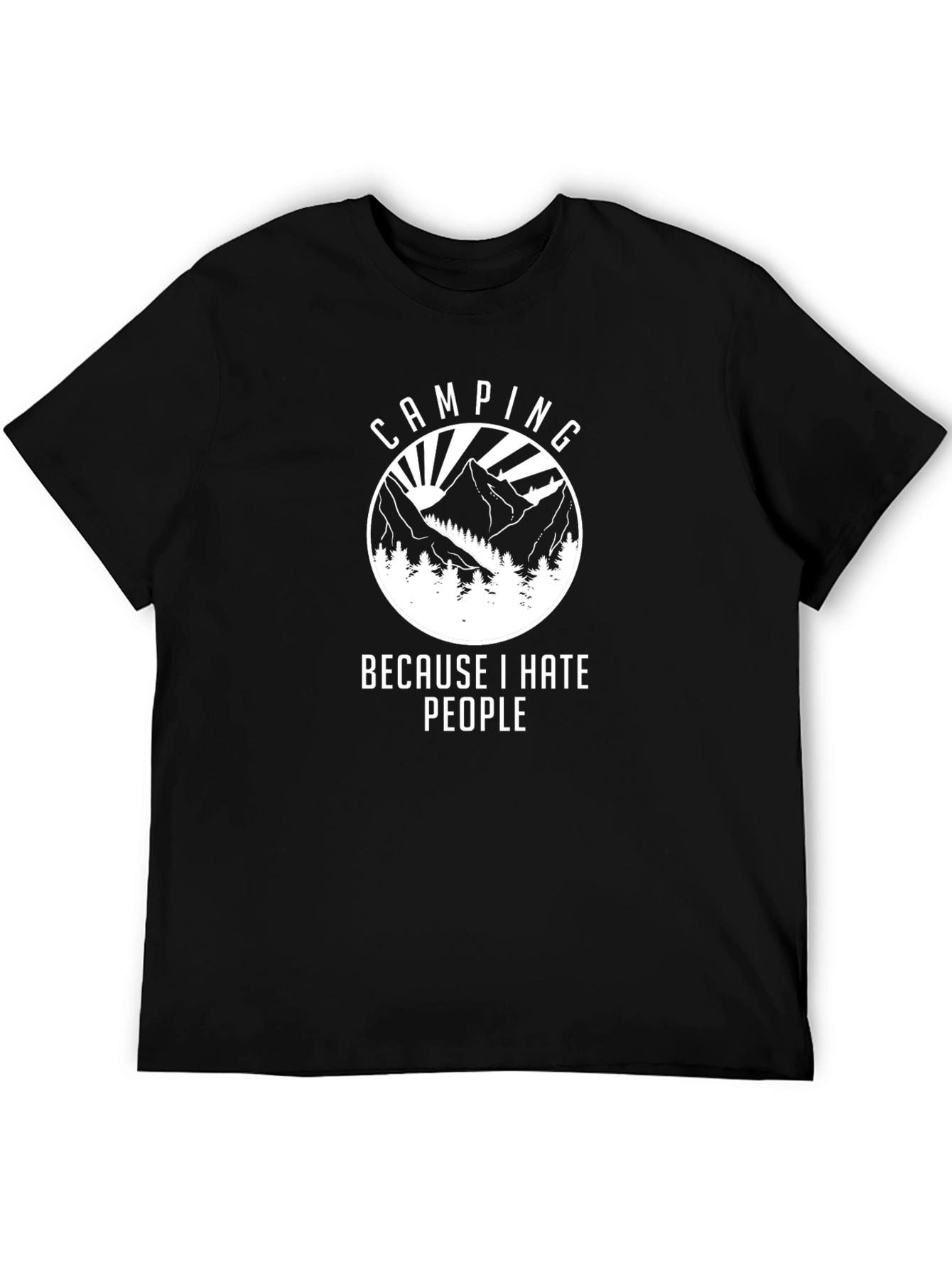 Camping Because I Hate People Graphic Tee