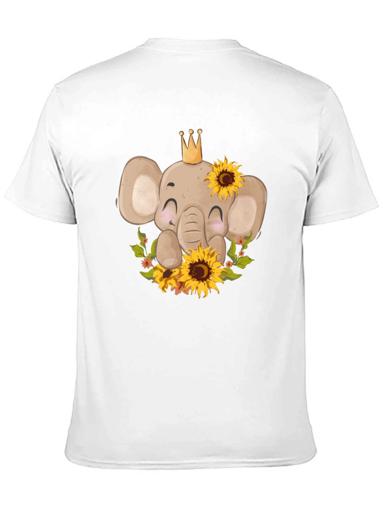 Elephant Sunflower Graphic Tee