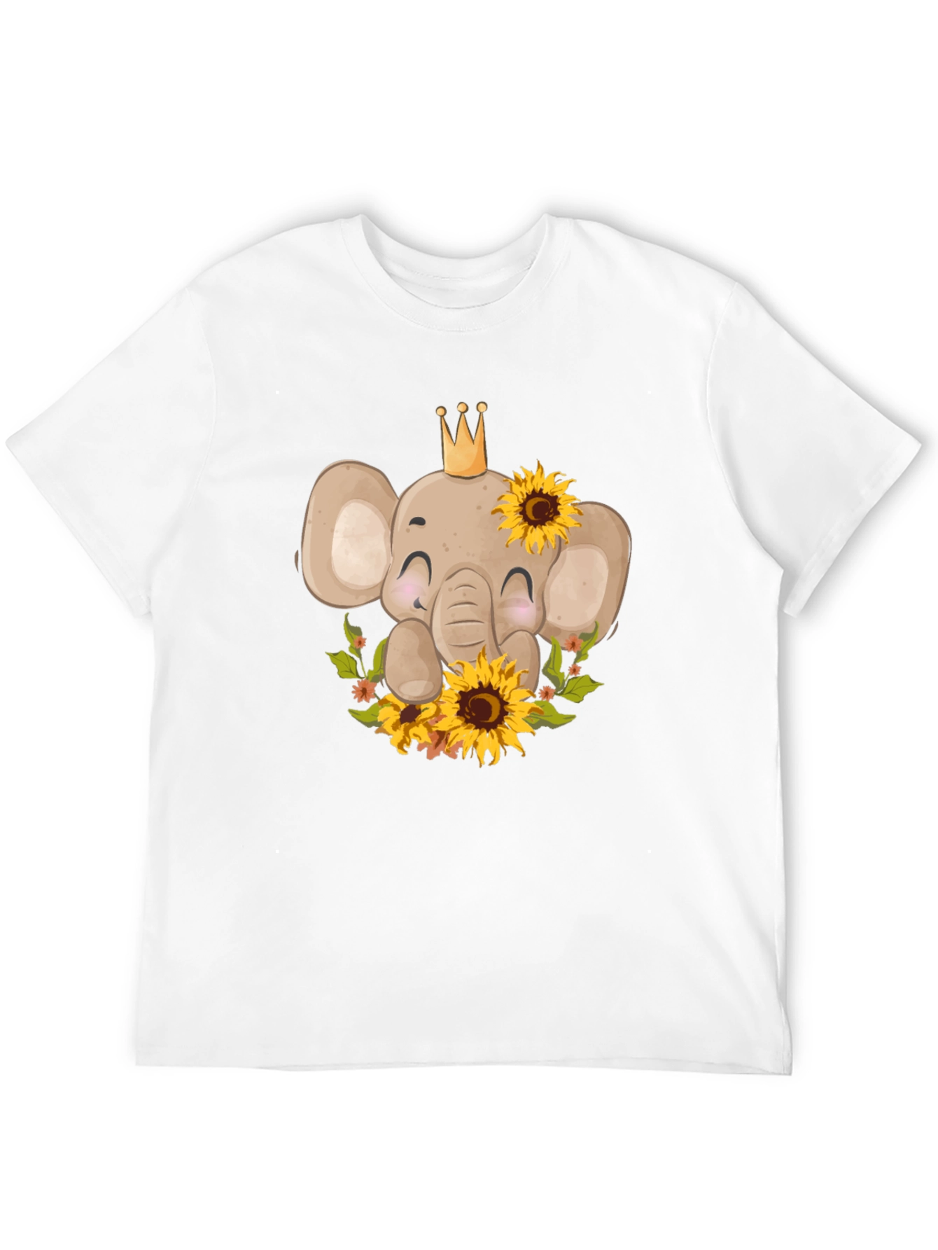 Elephant Sunflower Graphic Tee