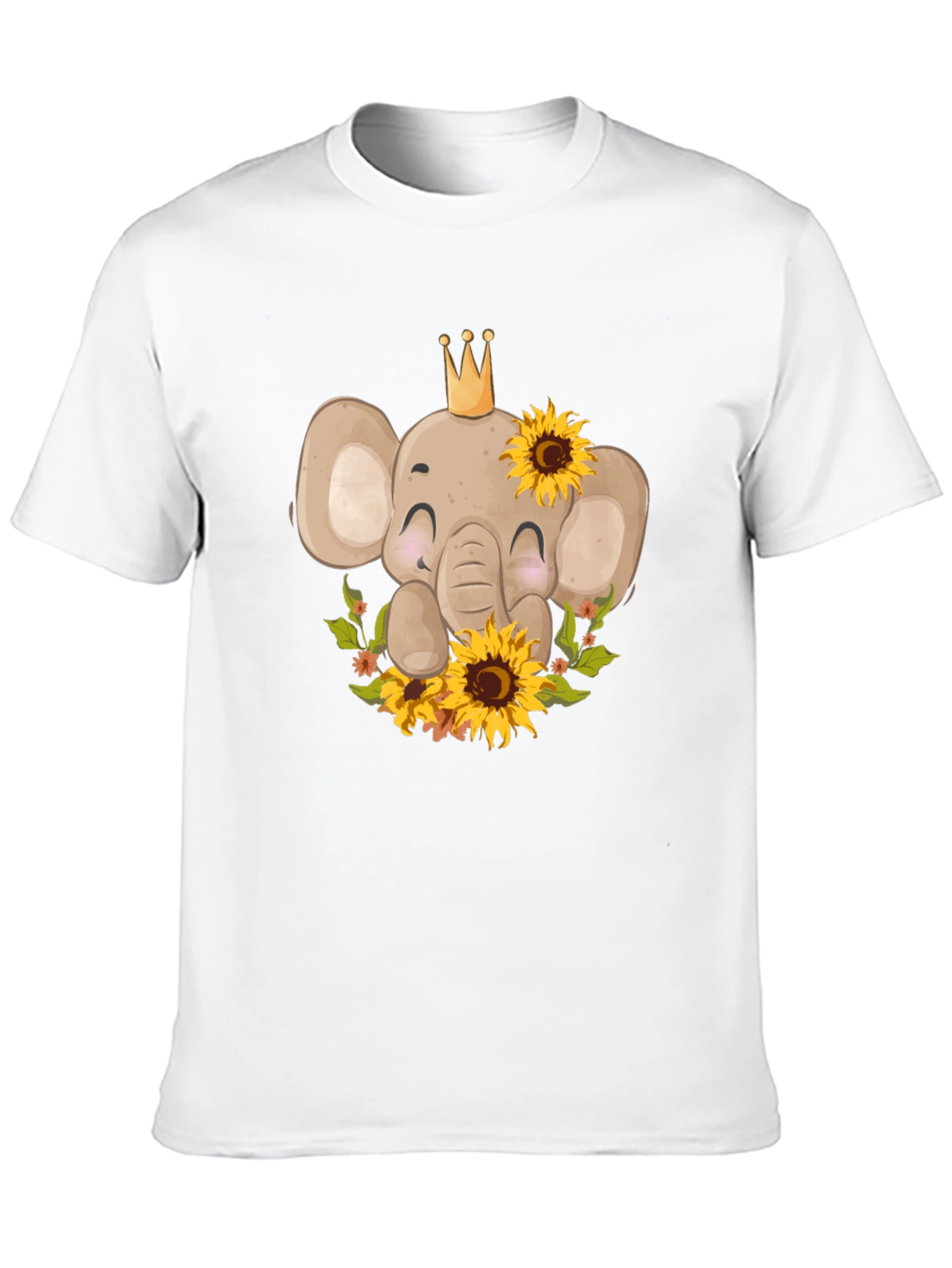 Elephant Sunflower Graphic Tee