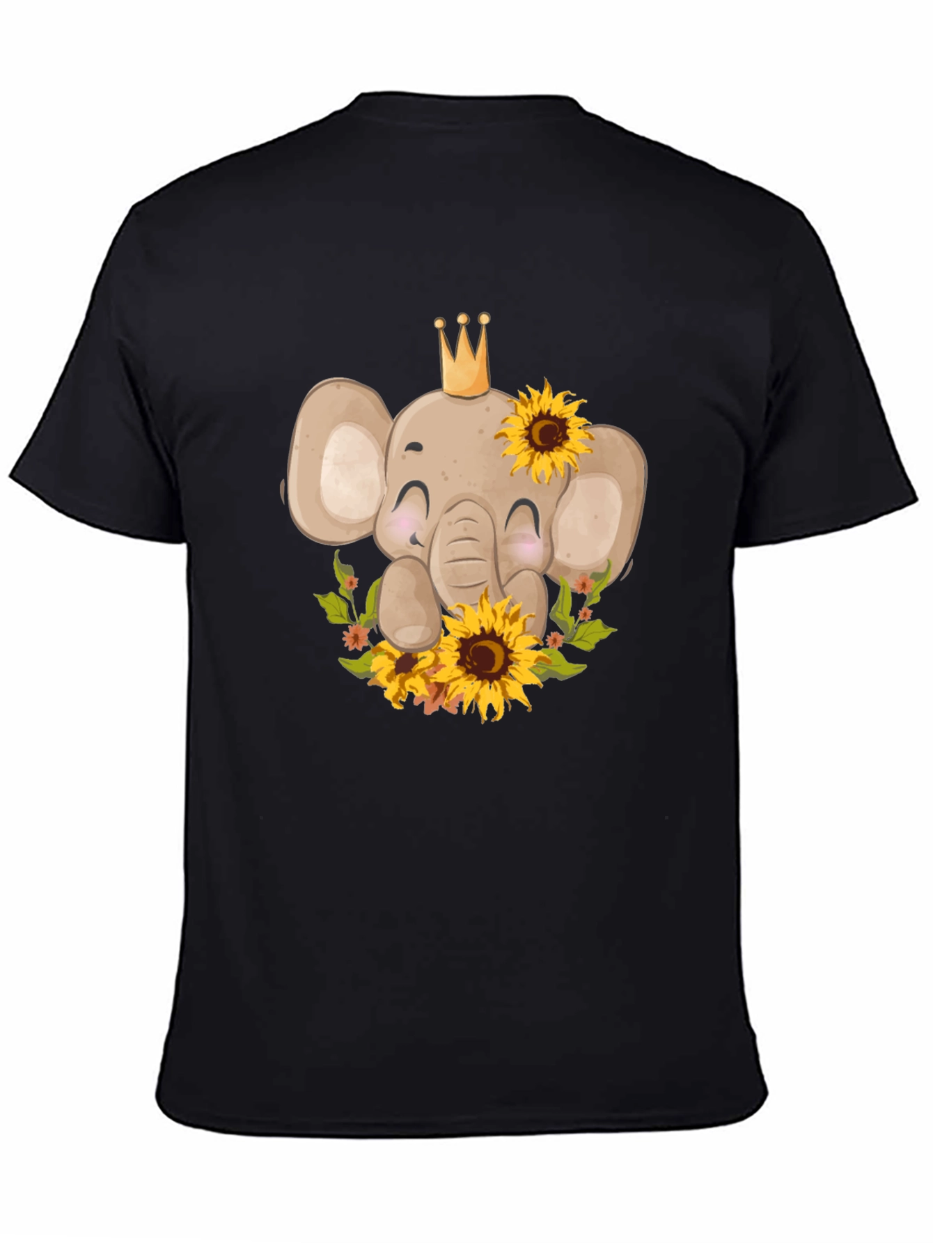 Elephant Sunflower Graphic Tee