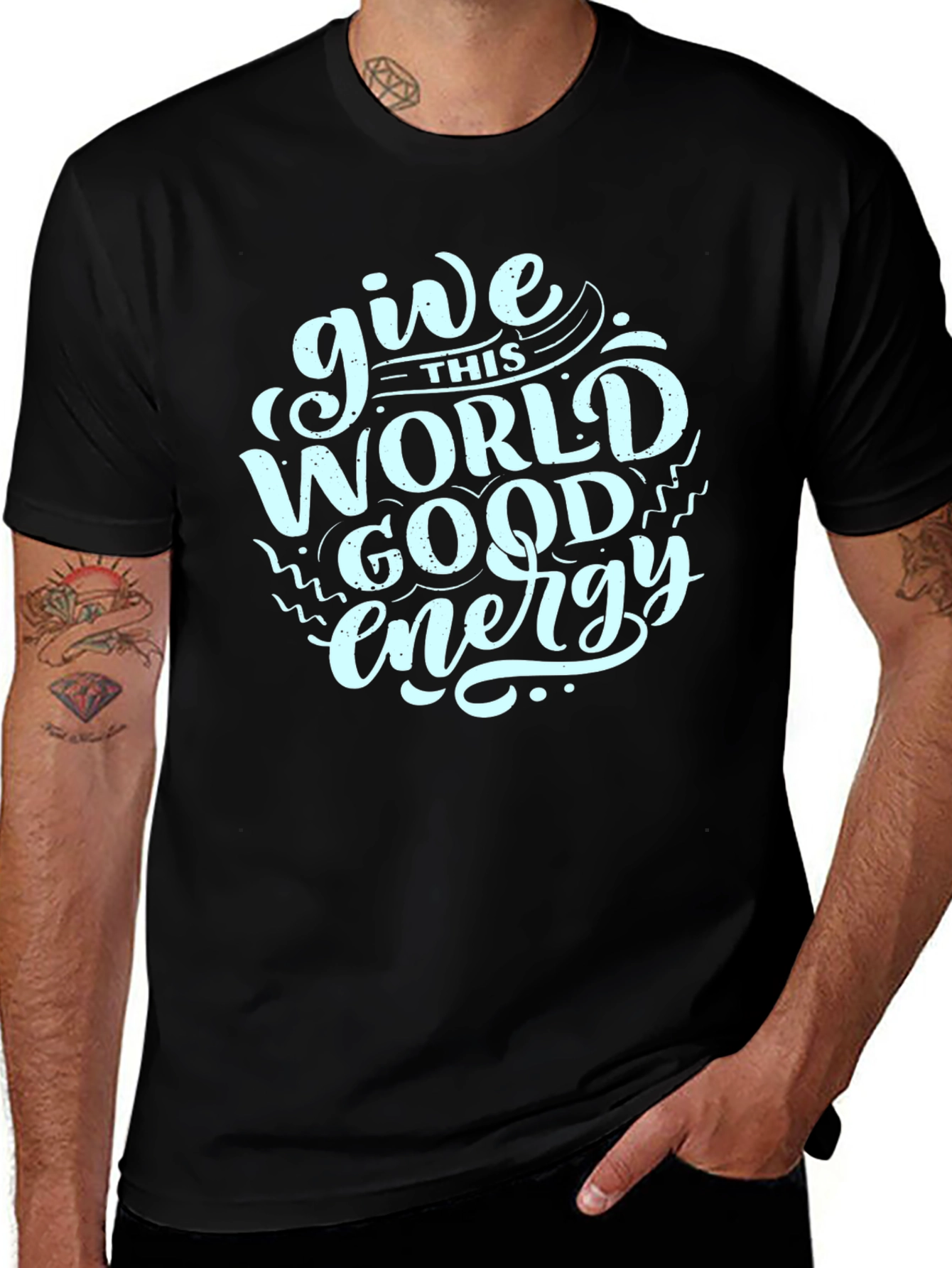 Give This World Good Energy Black T-Shirt