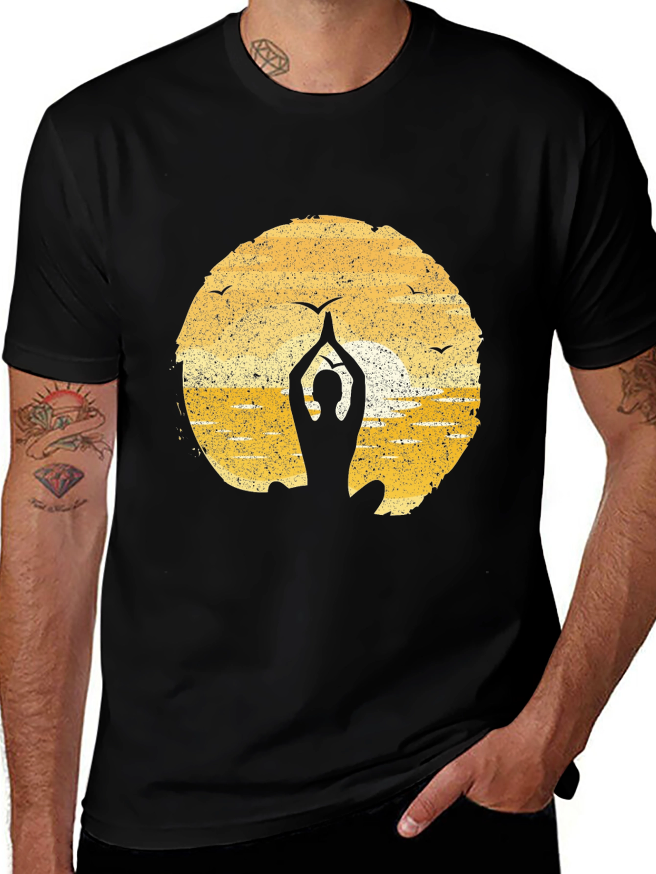 Yoga Silhouette T-Shirt - Meditation Peace