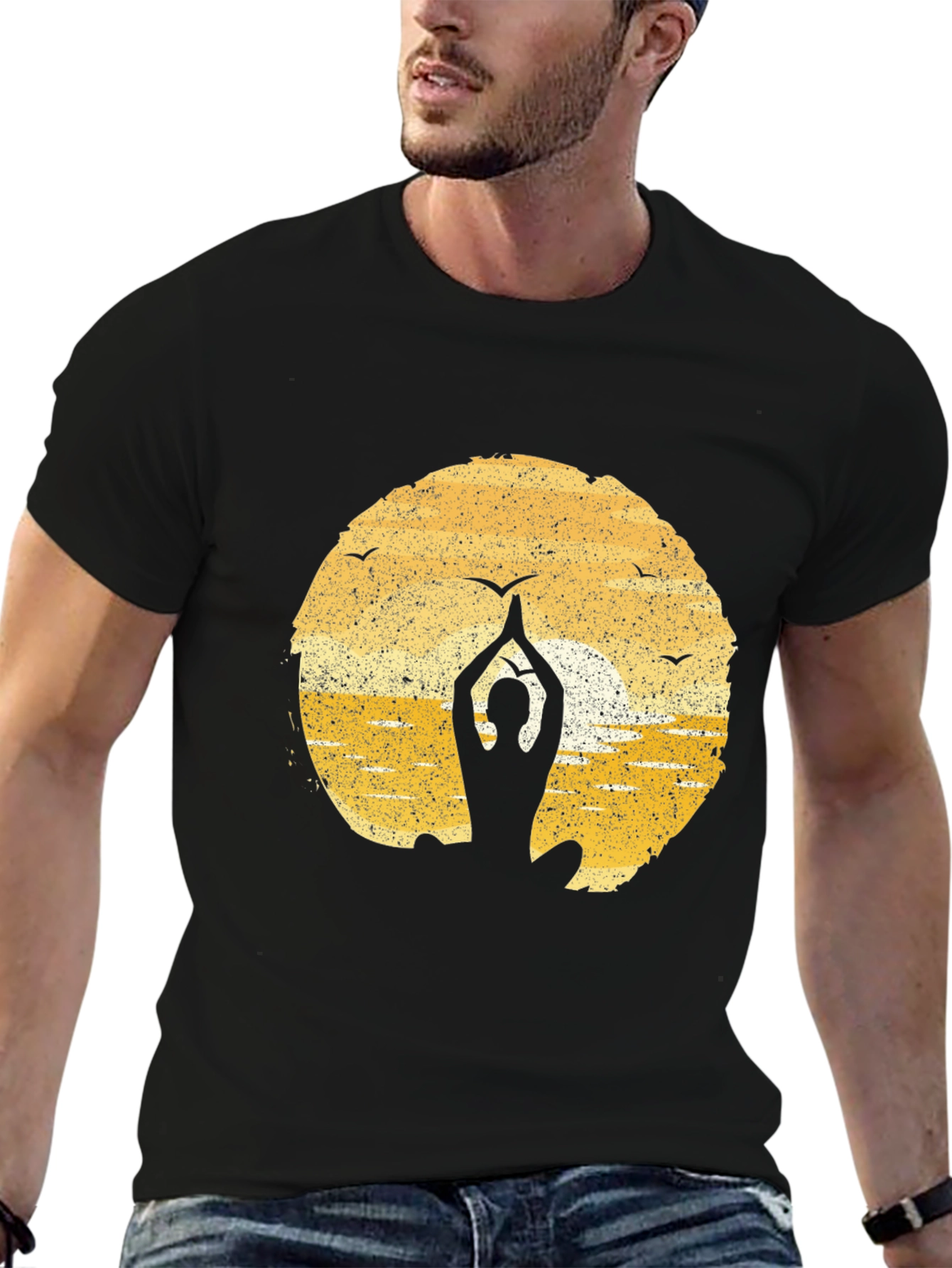Yoga Silhouette T-Shirt - Meditation Peace