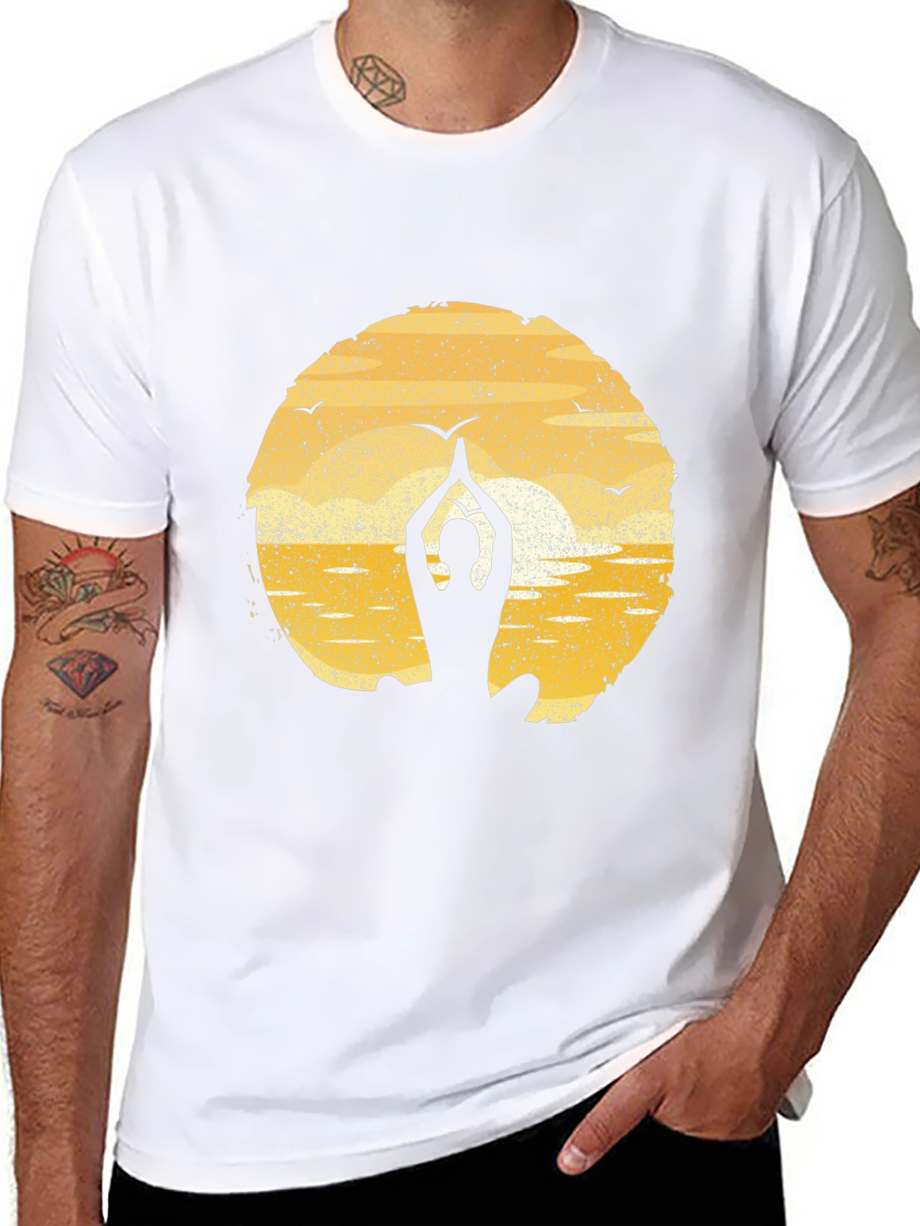Yoga Silhouette T-Shirt - Meditation Peace