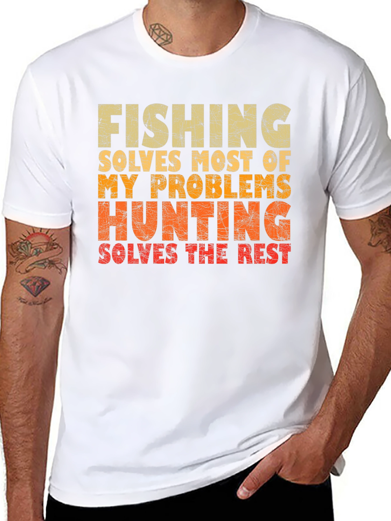 Fishing & Hunting Problems Solved Graphic Tee