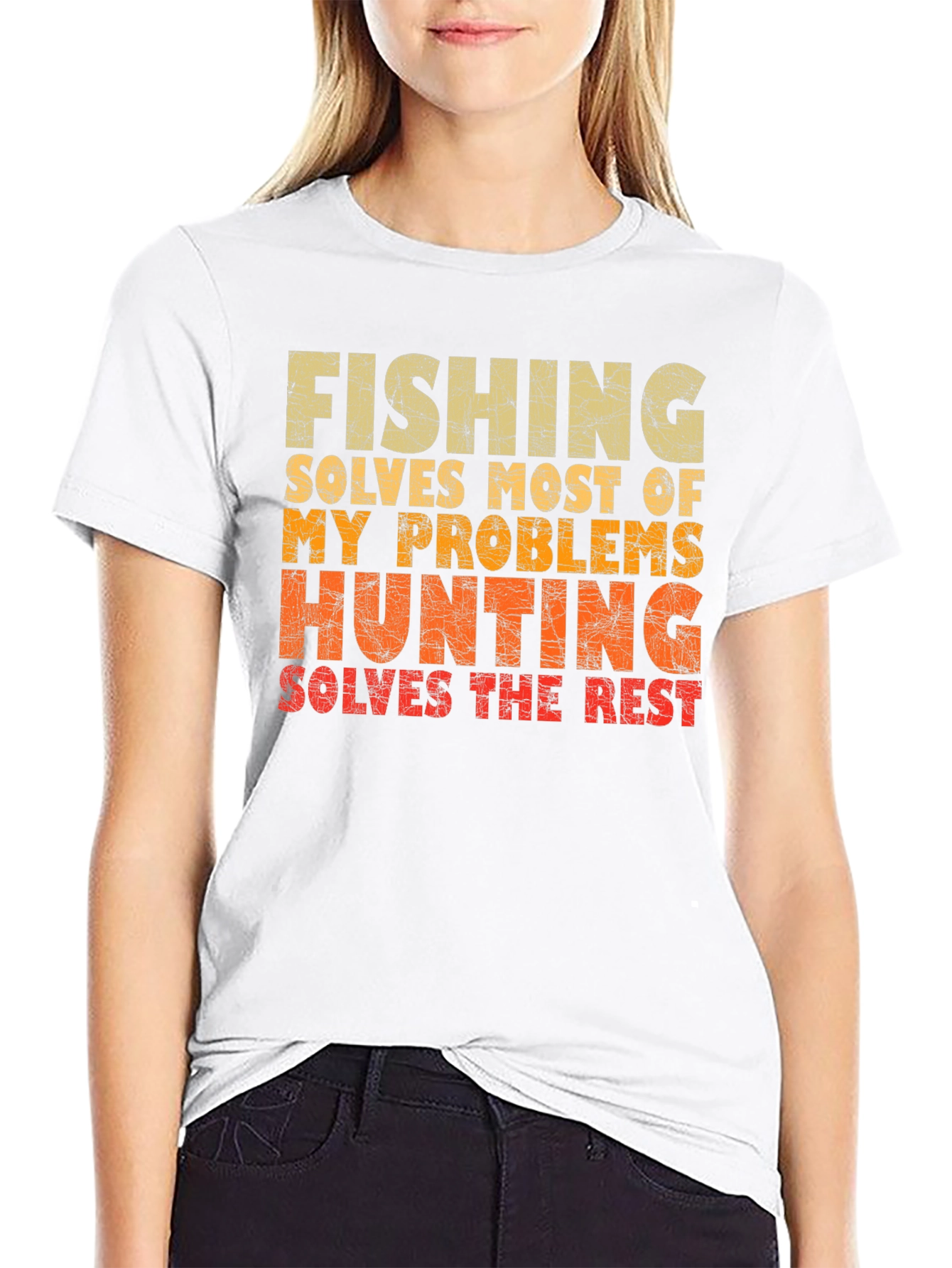 Fishing & Hunting Problems Solved Graphic Tee
