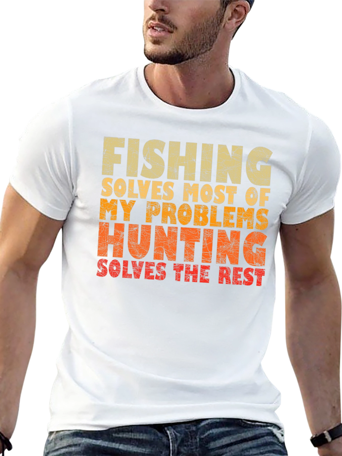 Fishing & Hunting Problems Solved Graphic Tee