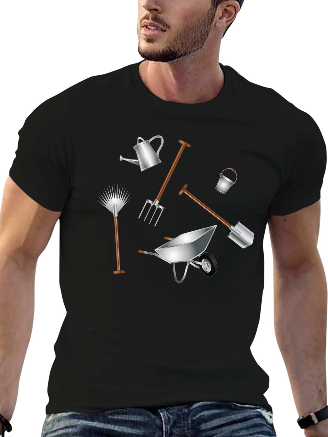 Gardening Tools Graphic T-Shirt