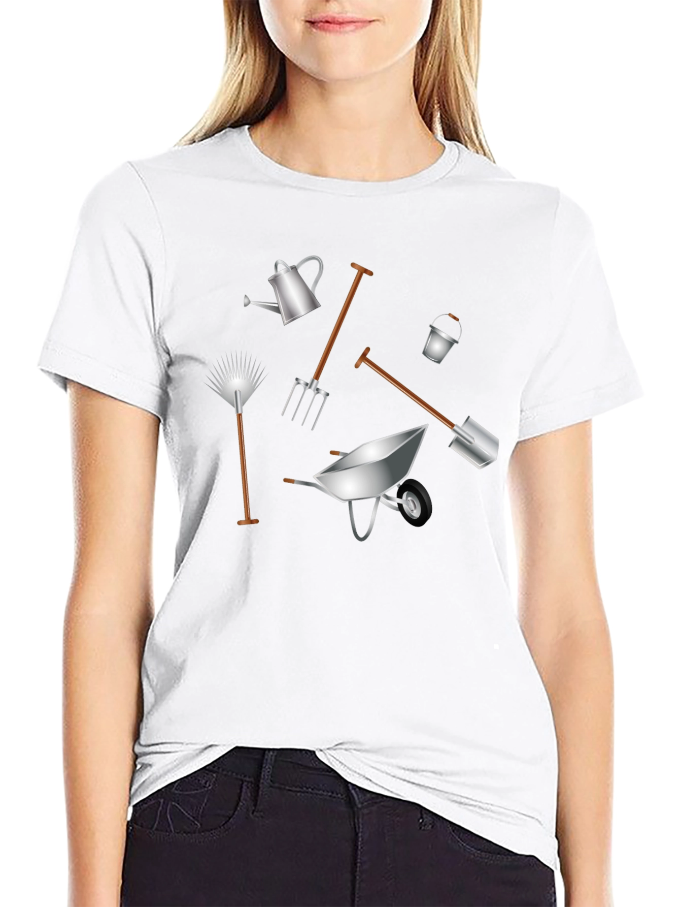 Gardening Tools Graphic T-Shirt