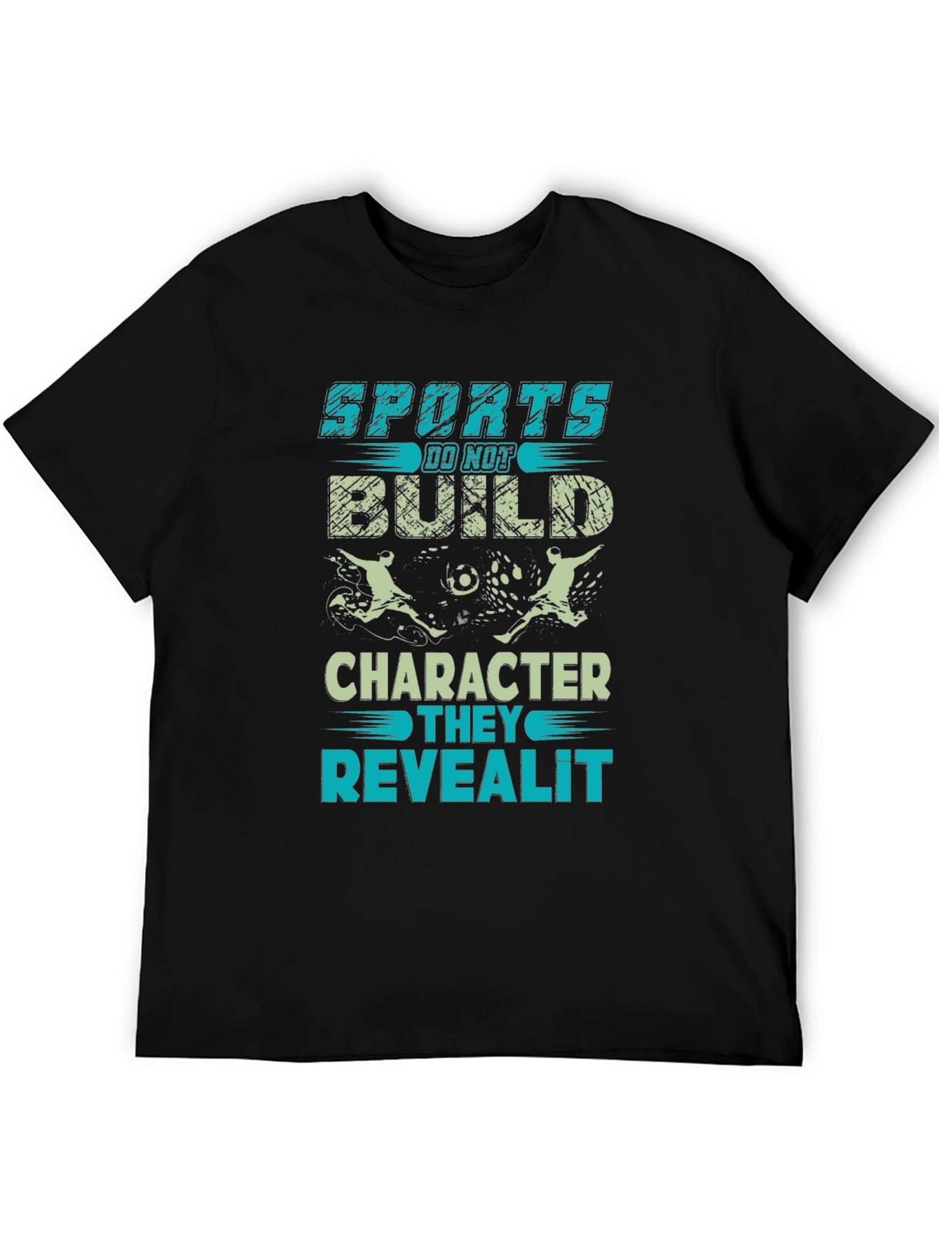 Sports Reveal Character Black Graphic Tee