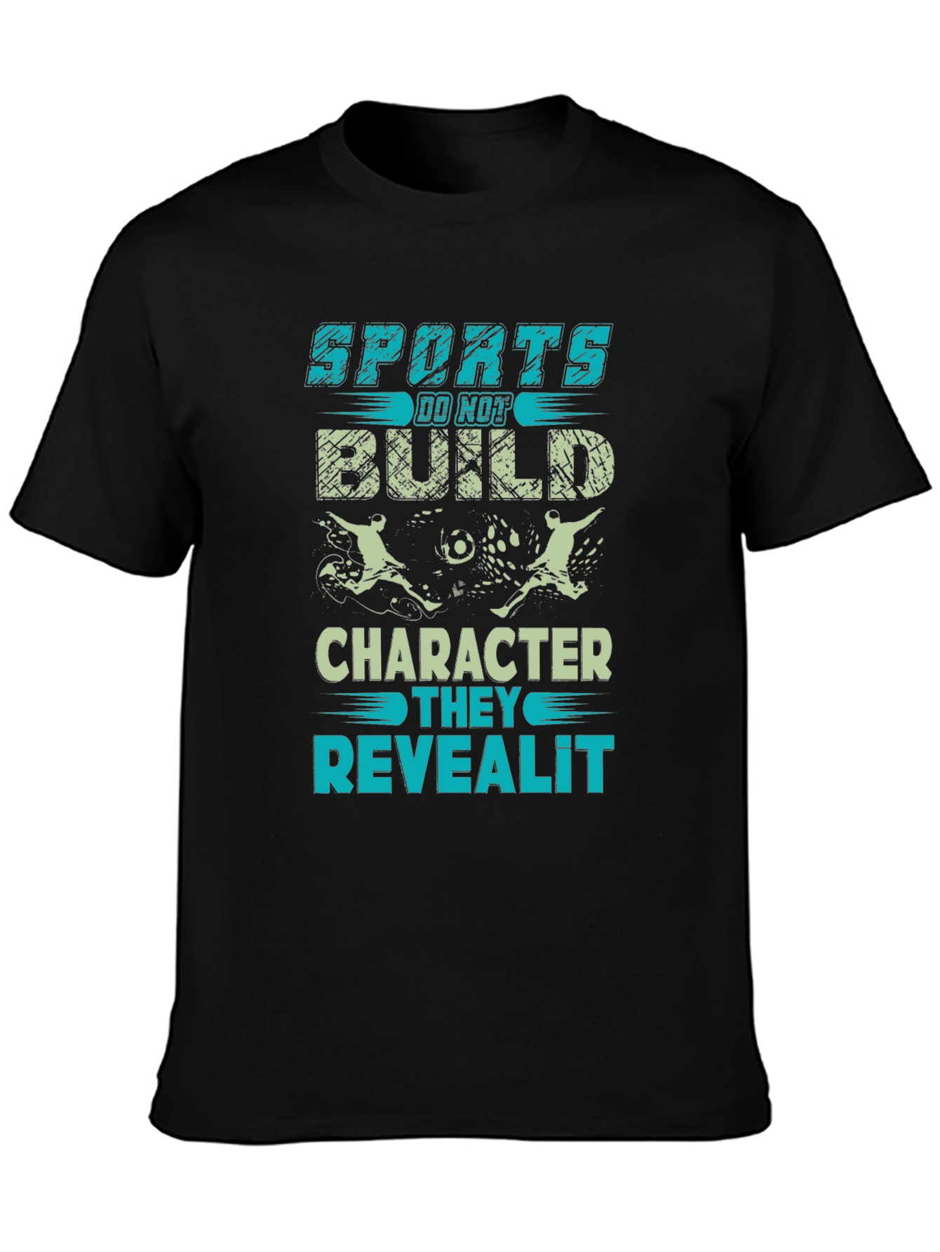 Sports Reveal Character Black Graphic Tee