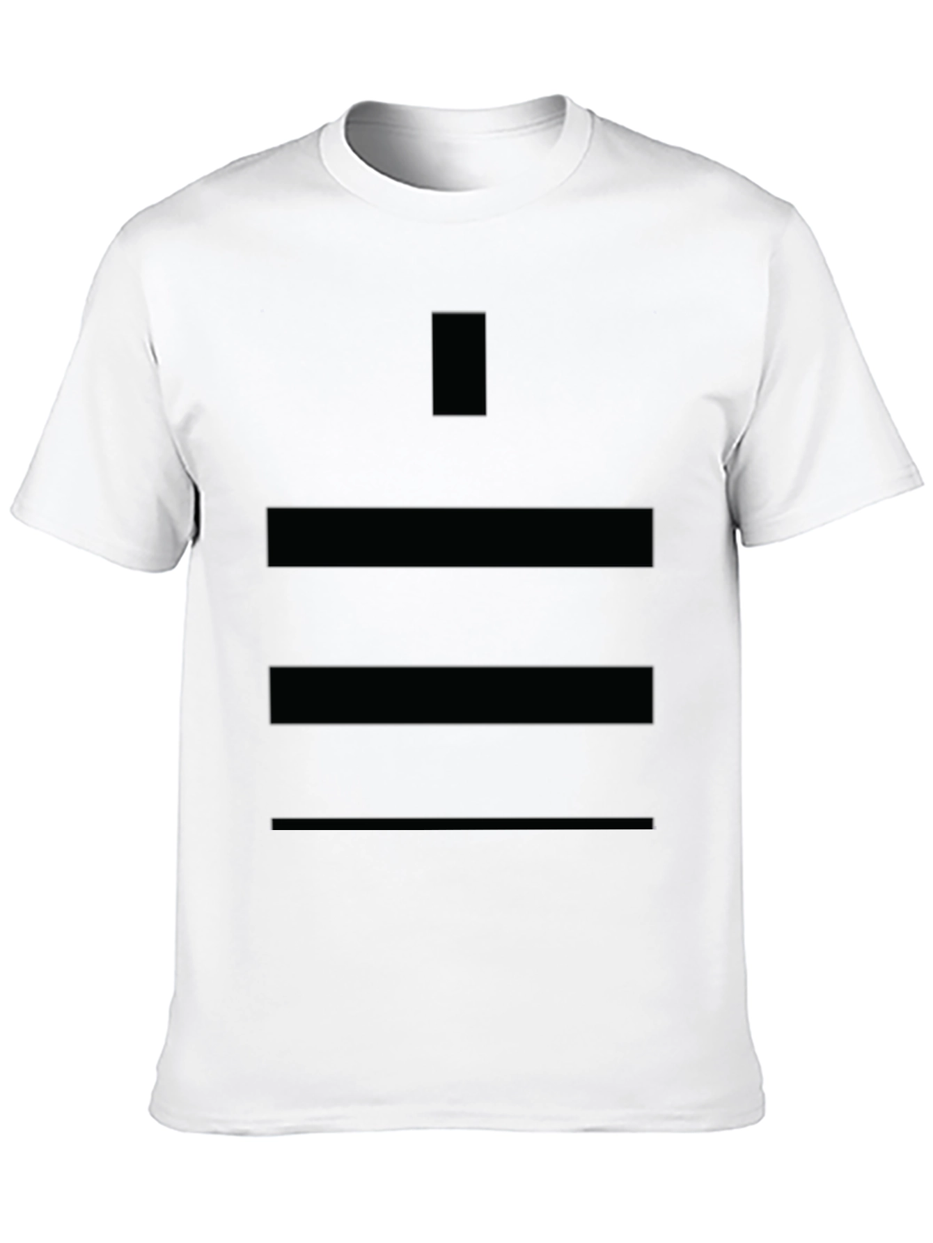 Stylish Mens Black T-Shirt with Geometric Design