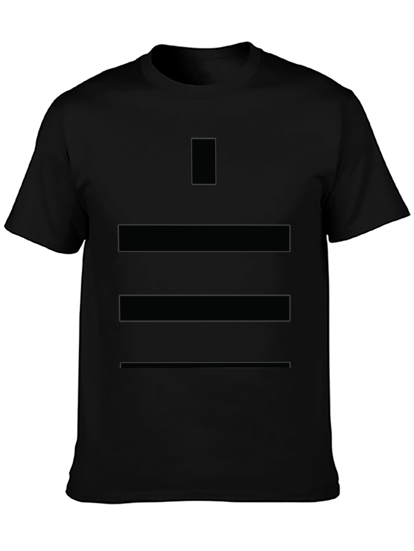 Stylish Mens Black T-Shirt with Geometric Design