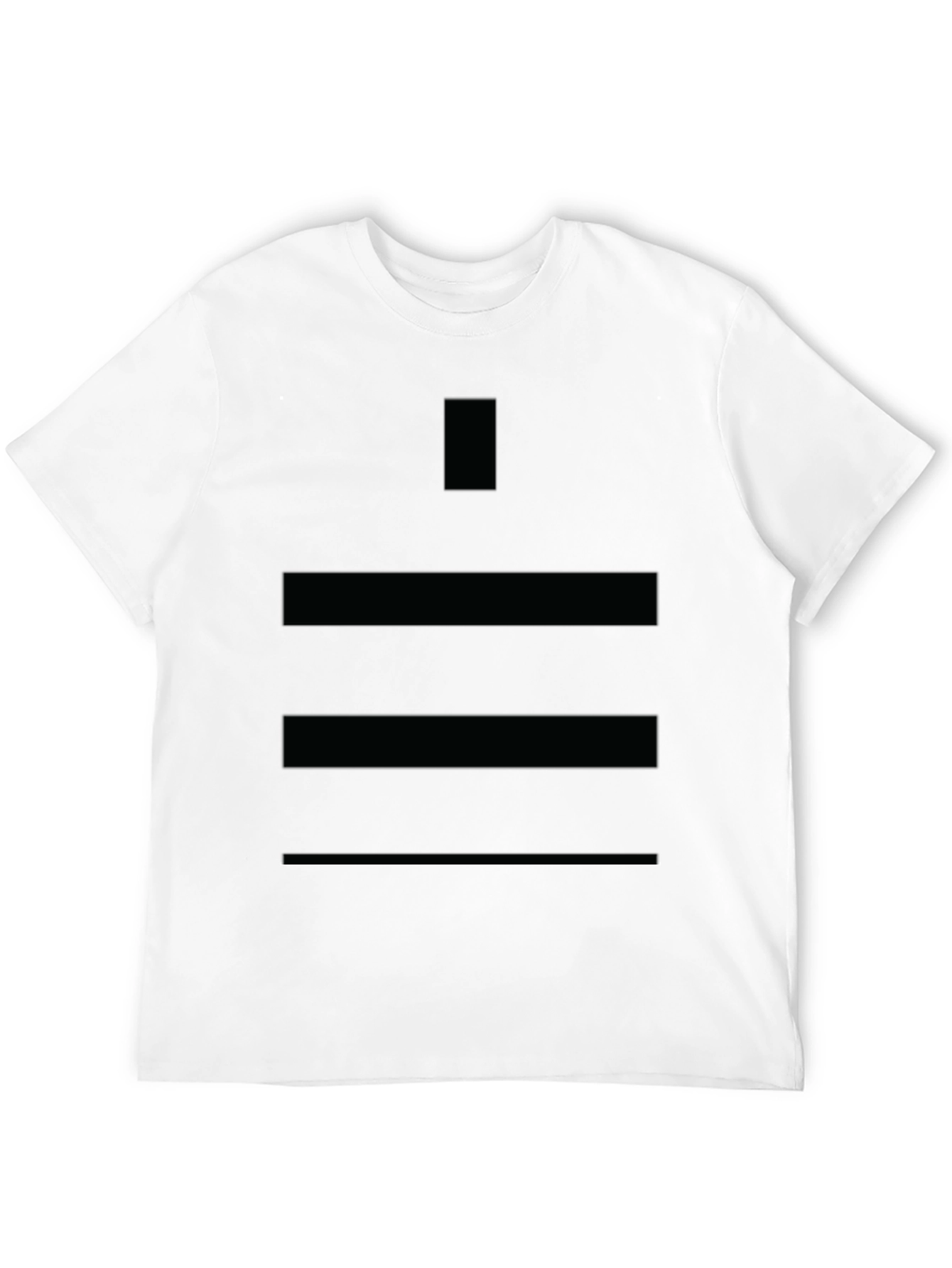 Stylish Mens Black T-Shirt with Geometric Design