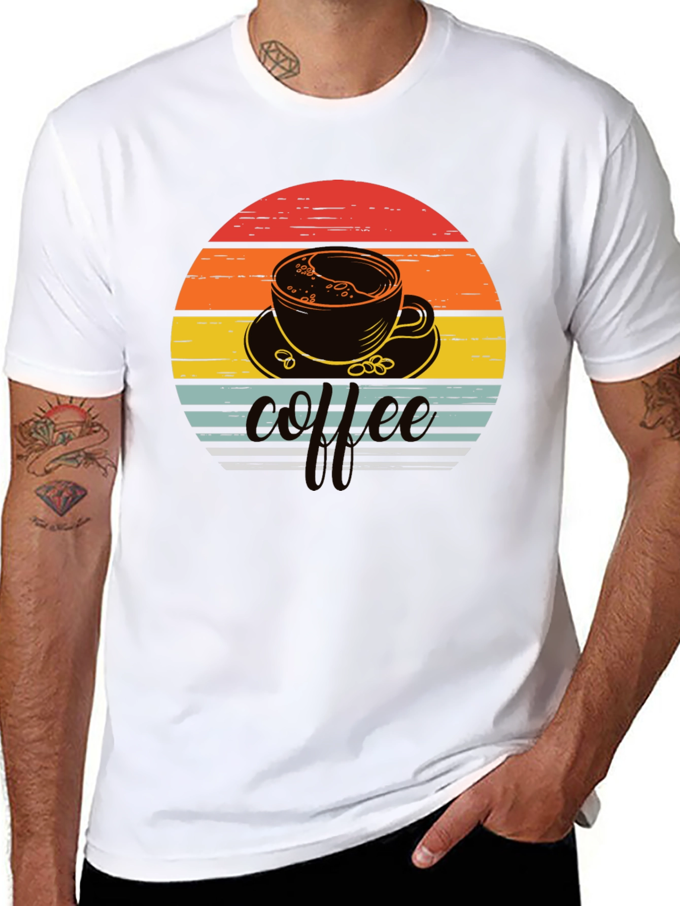 Retro Coffee Sunset Graphic Tee