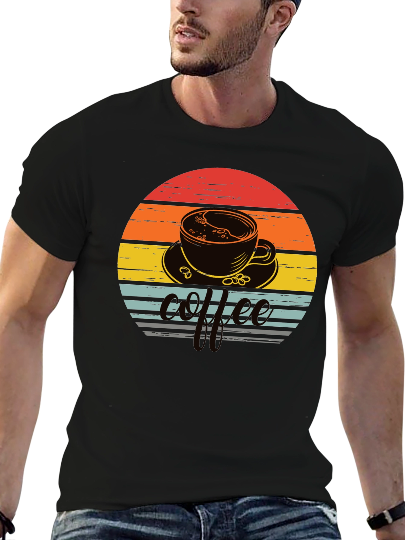 Retro Coffee Sunset Graphic Tee
