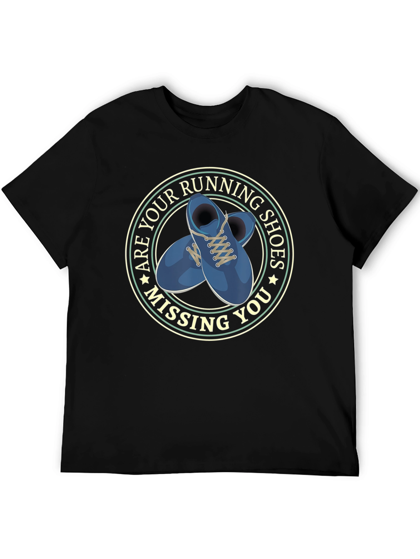 Running Shoes Missing You Black T-Shirt