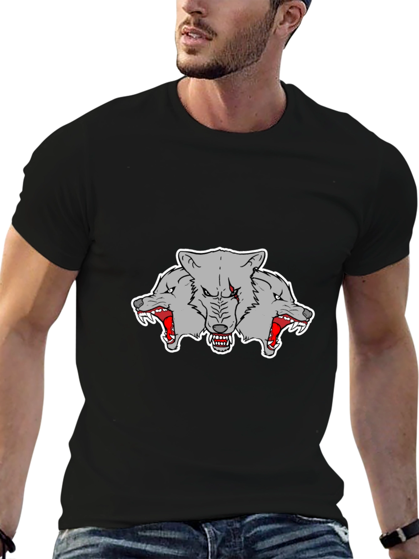 Three Headed Wolf Graphic Tee