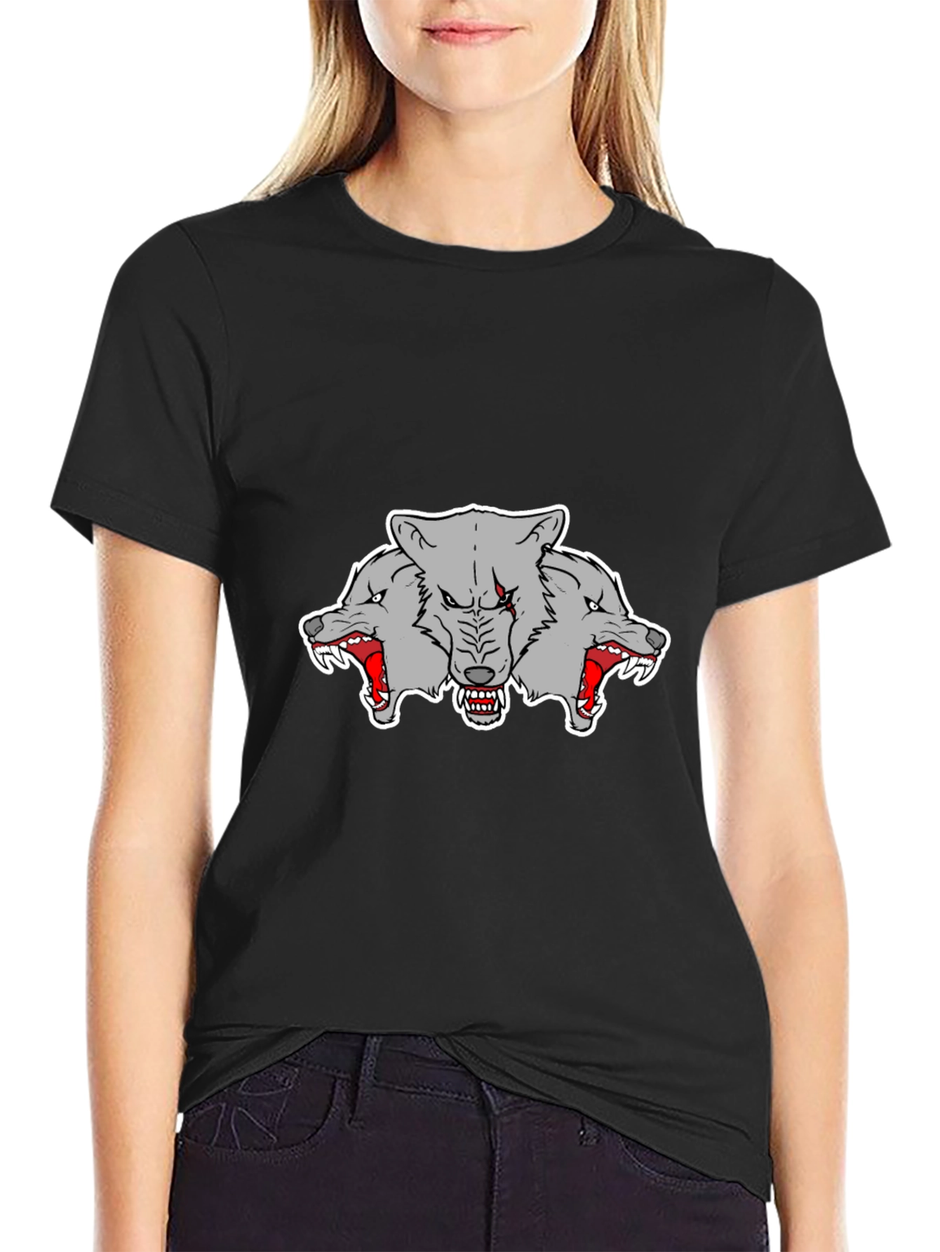 Three Headed Wolf Graphic Tee