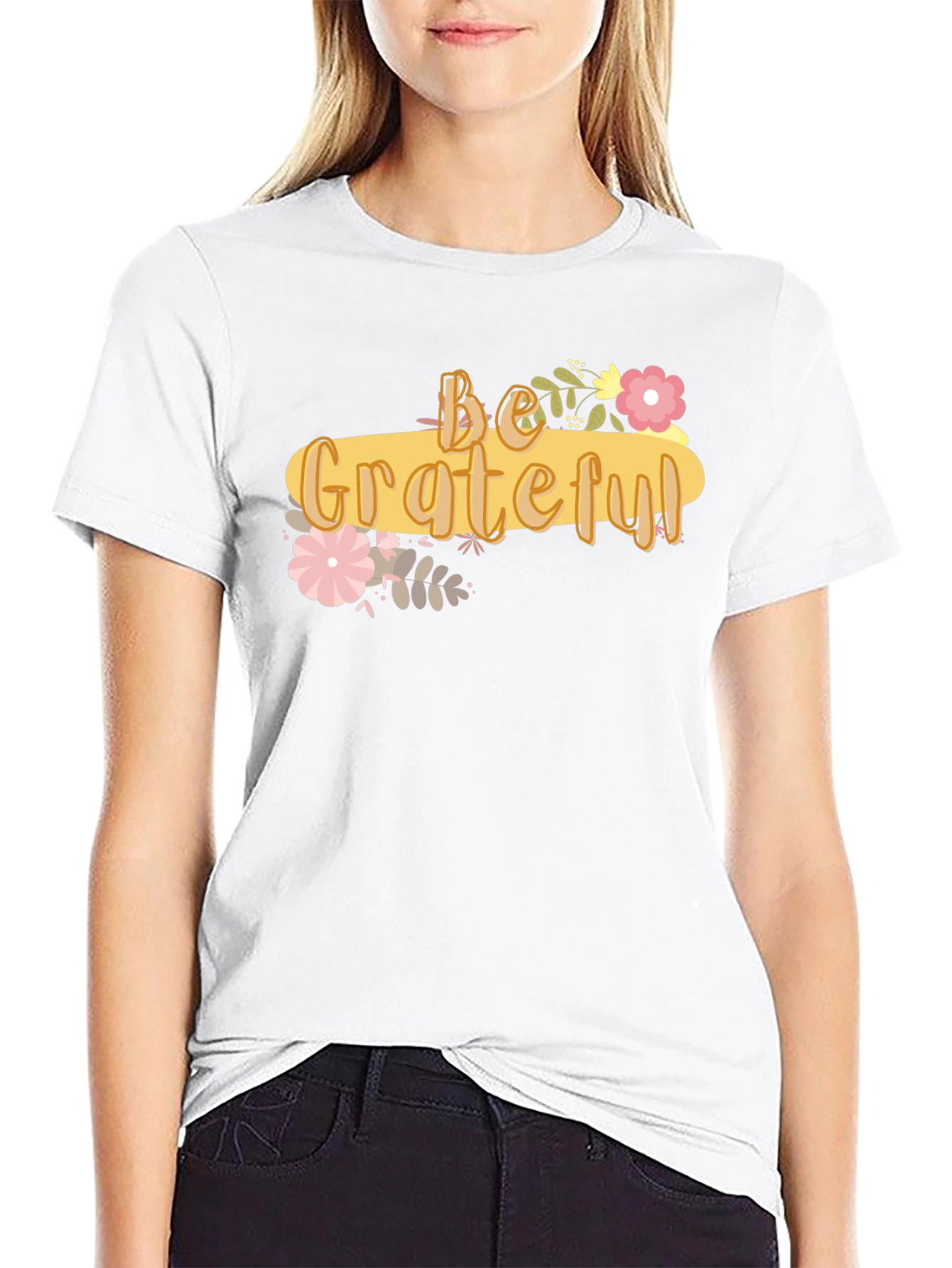 Be Grateful Graphic Tee - Soft Cotton Blend Shirt