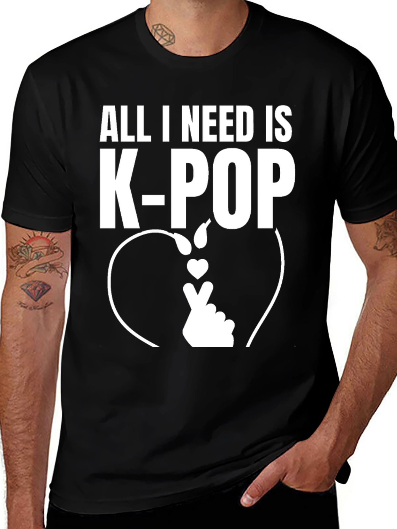 All I Need Is K-Pop Black T-Shirt
