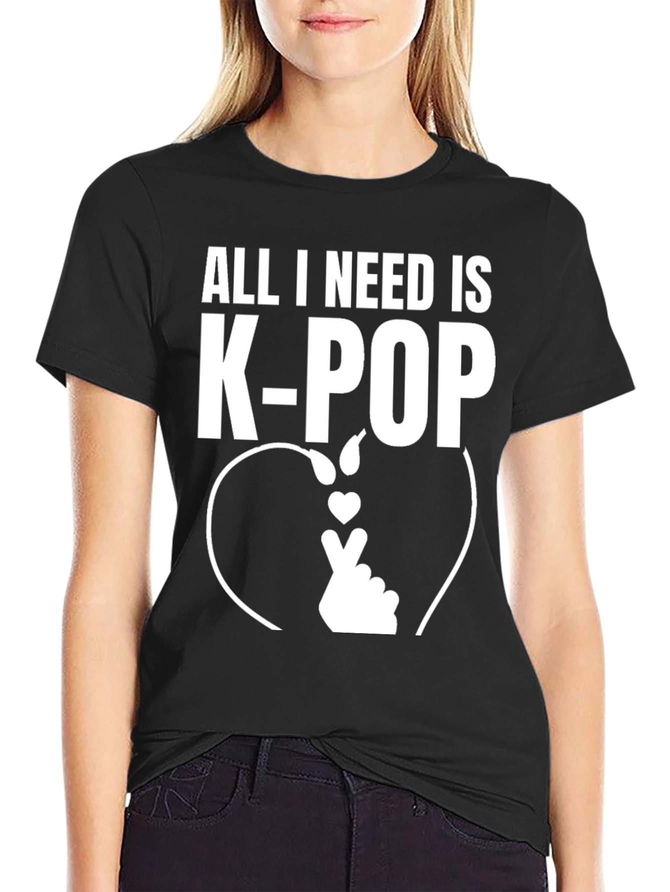 All I Need Is K-Pop Black T-Shirt
