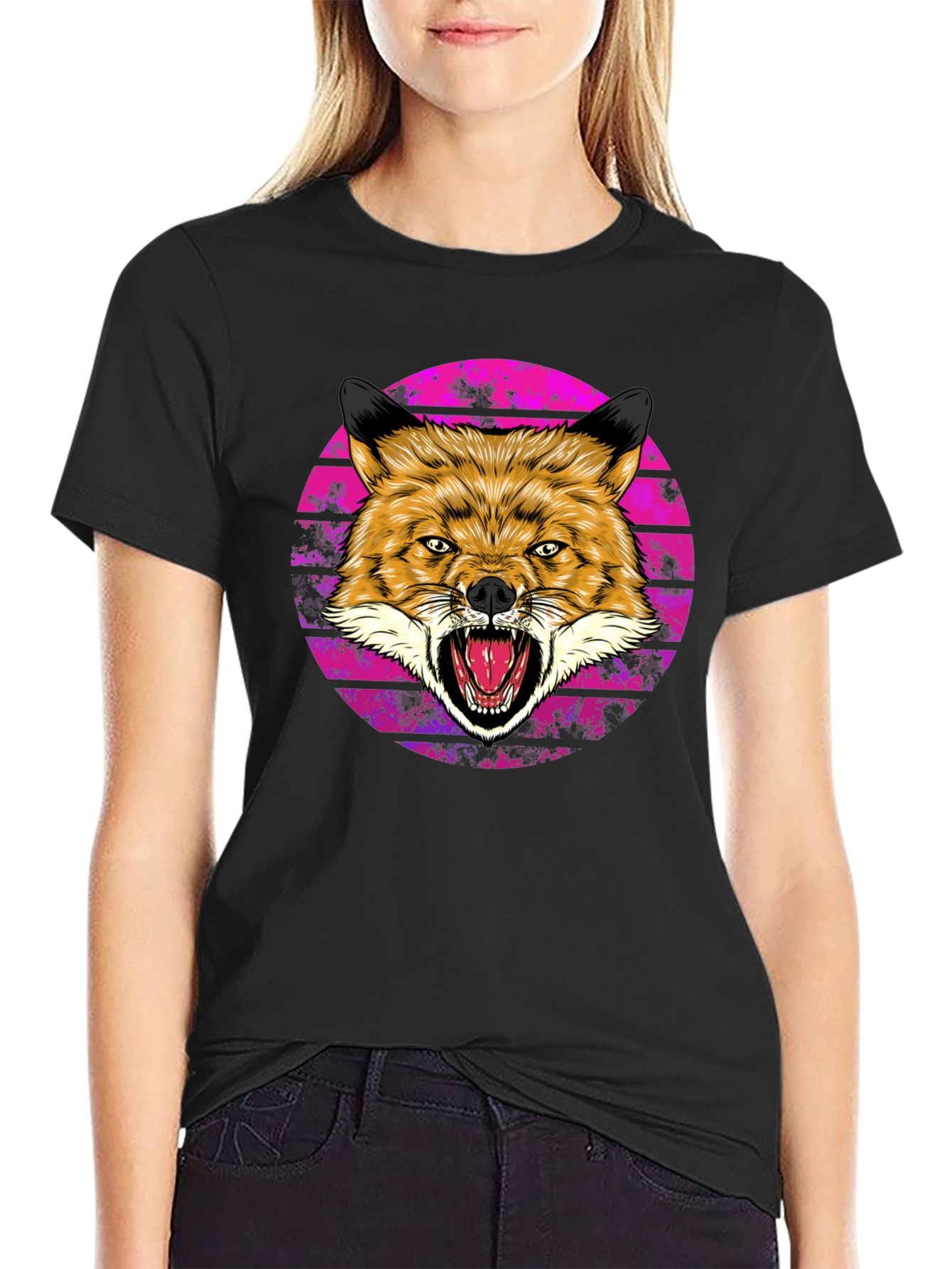Mens Fox Graphic Tee - Bold & Unique Design