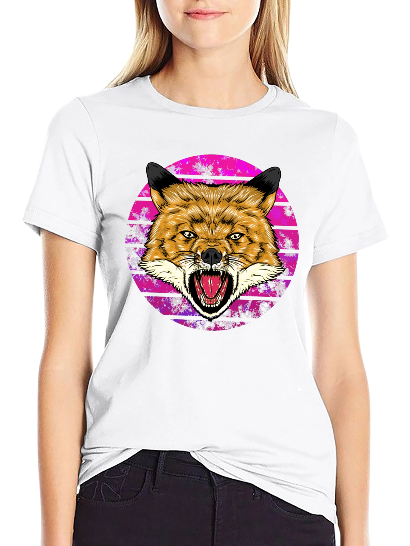 Mens Fox Graphic Tee - Bold & Unique Design