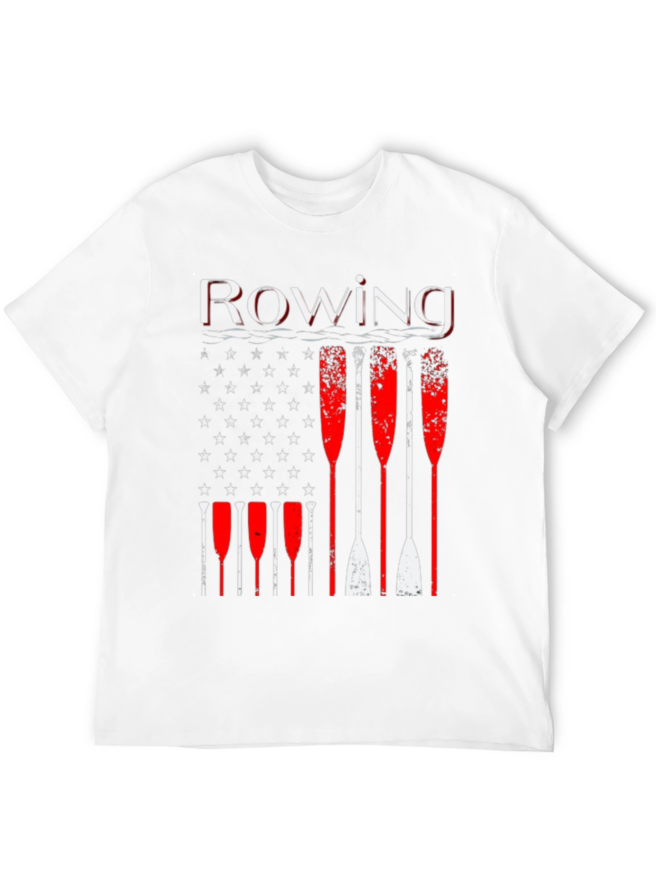 Rowing American Flag Paddle T-Shirt