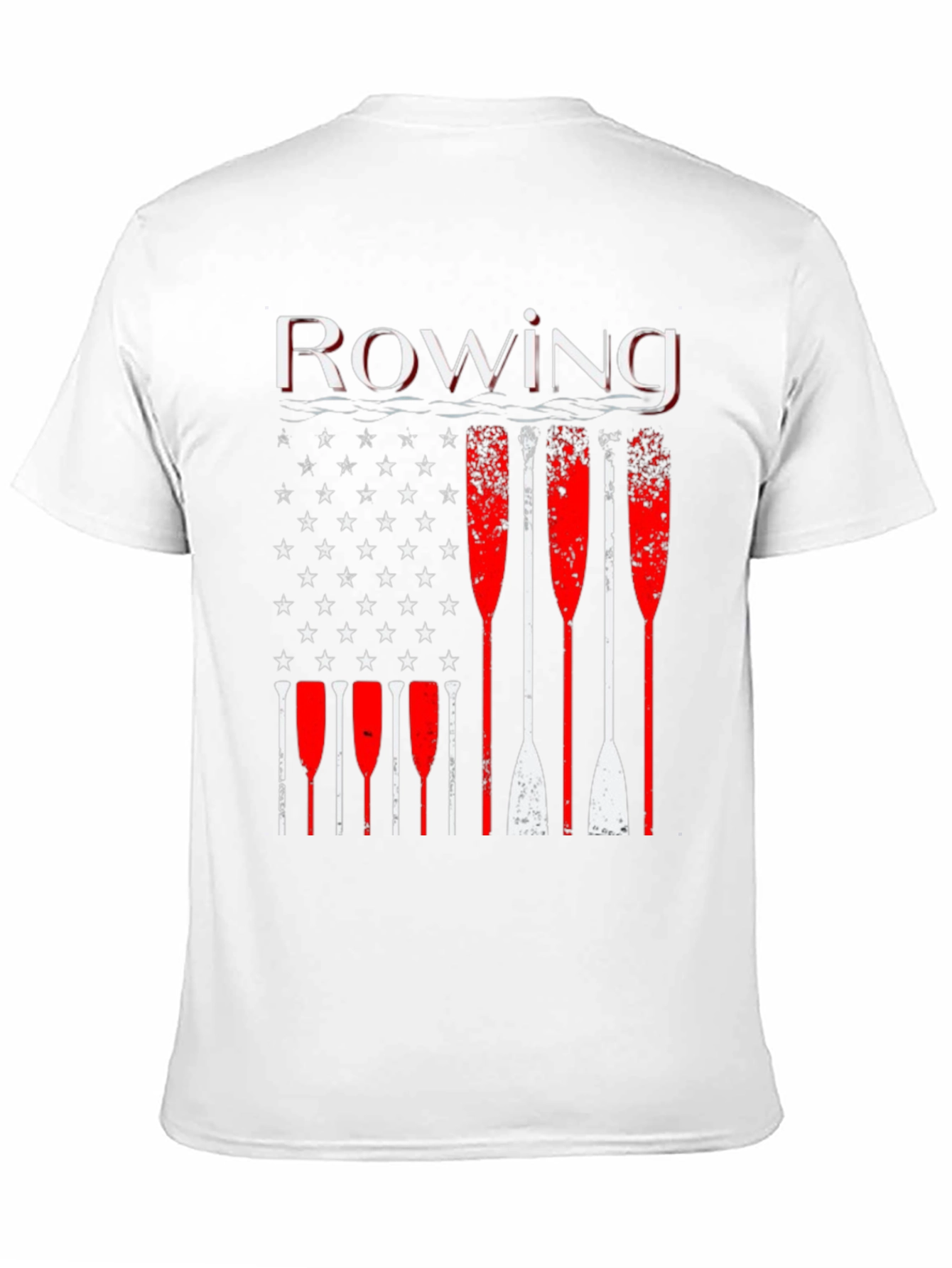 Rowing American Flag Paddle T-Shirt
