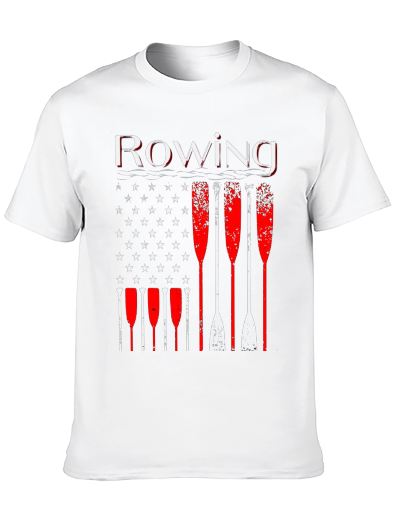 Rowing American Flag Paddle T-Shirt