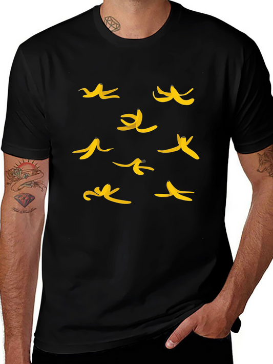 Banana Peel Graphic Tee - Casual Black T-Shirt