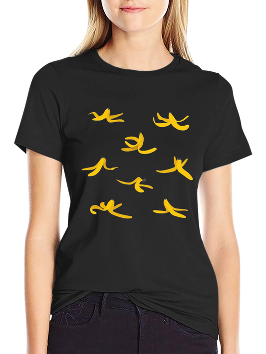Banana Peel Graphic Tee - Casual Black T-Shirt