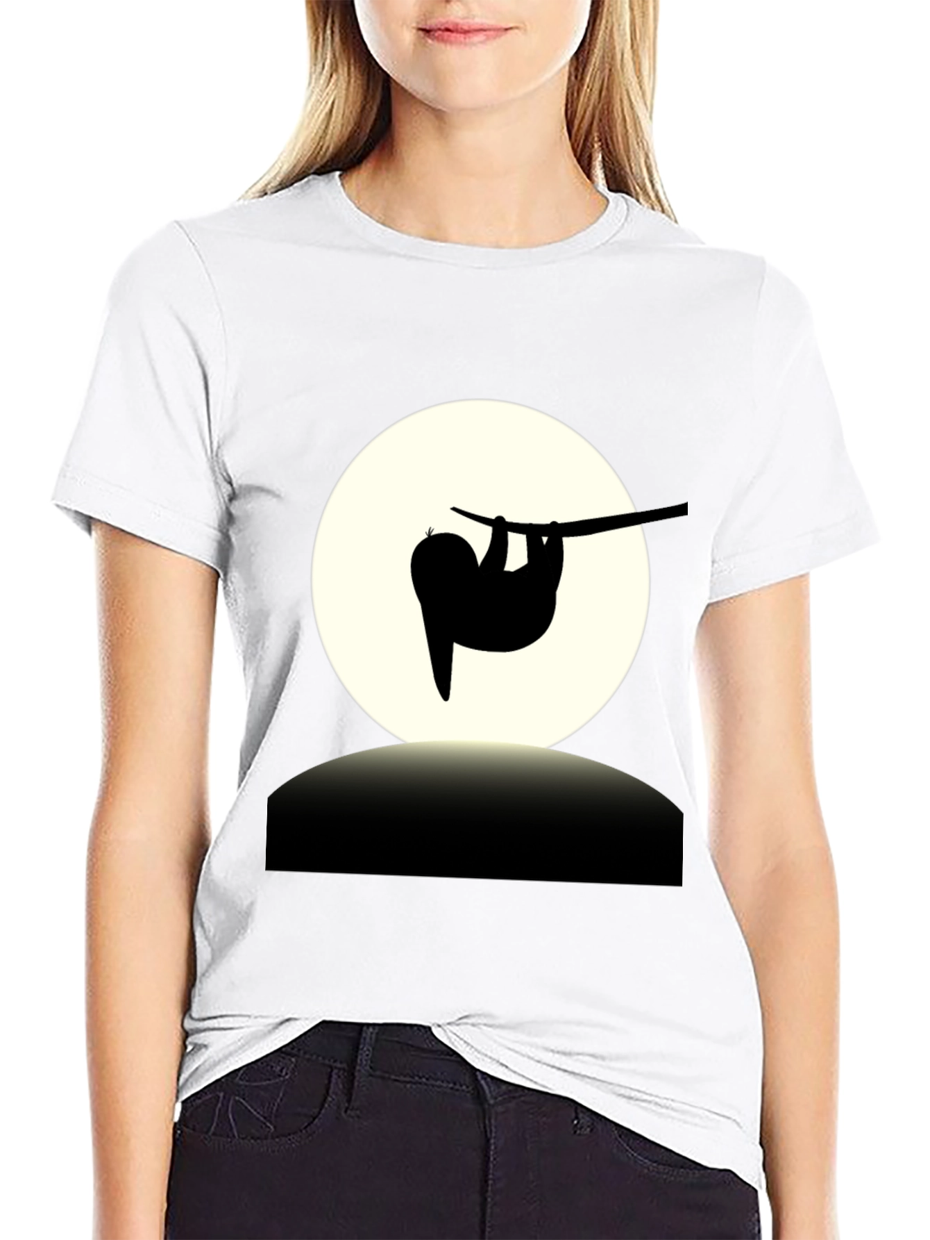 Sloth Silhouette Graphic Tee