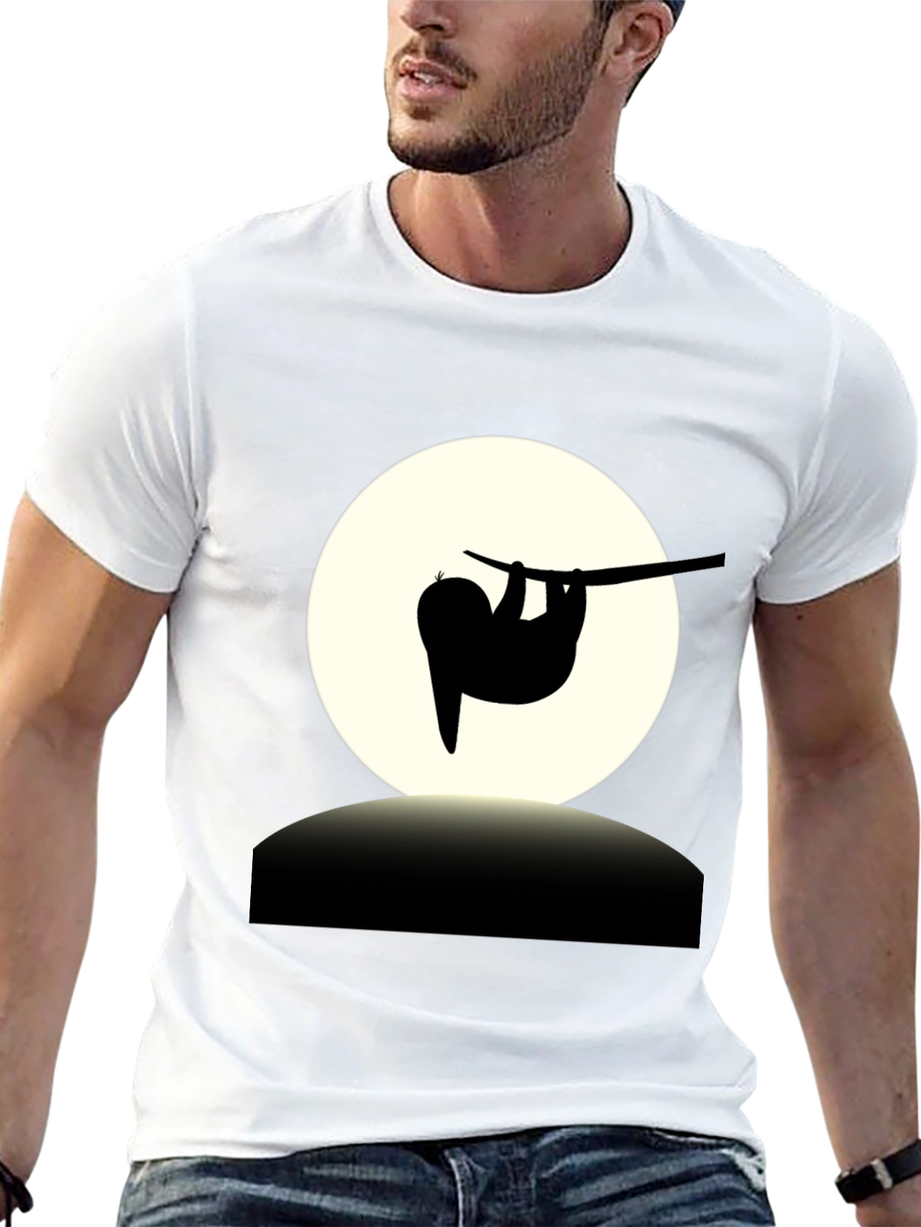 Sloth Silhouette Graphic Tee