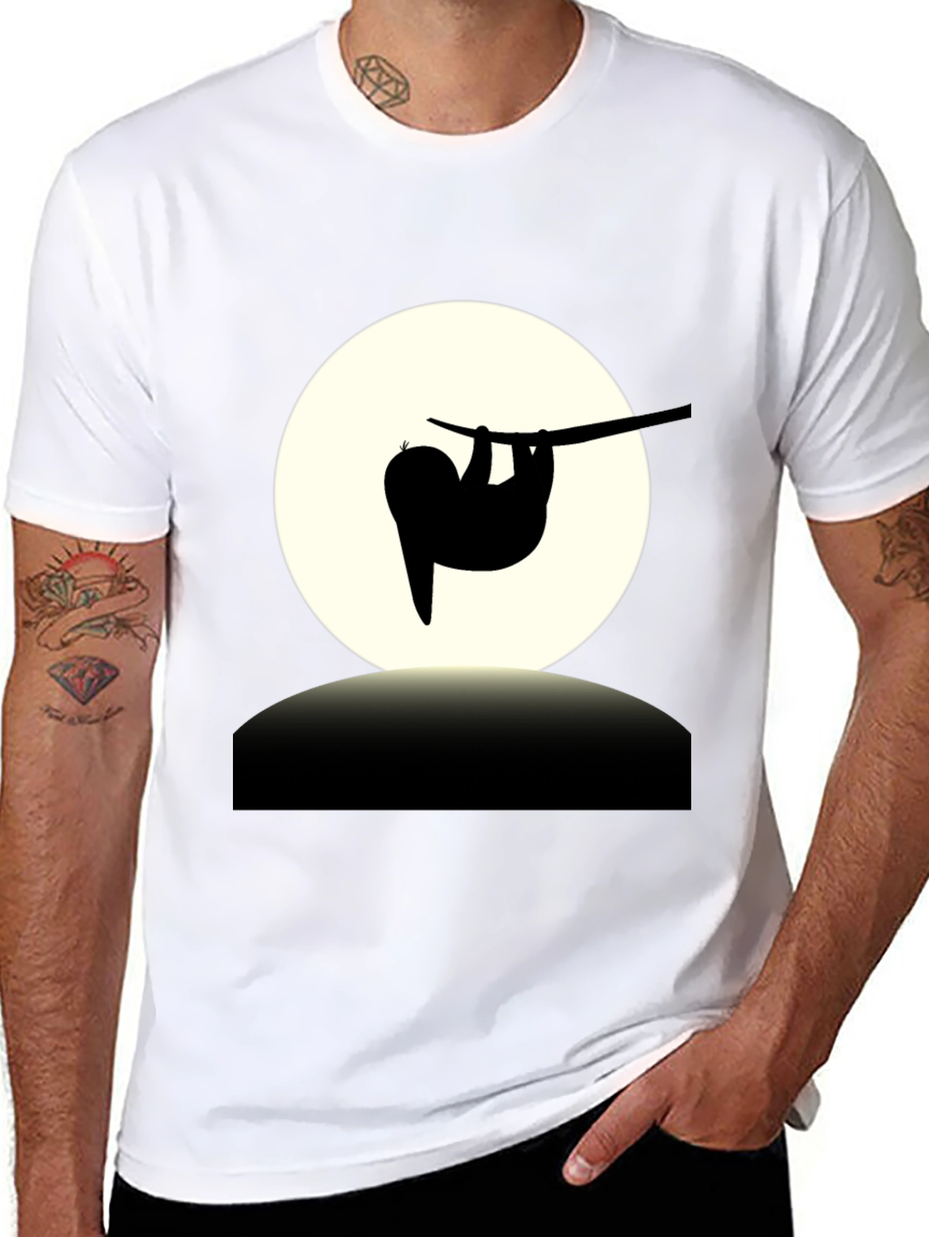 Sloth Silhouette Graphic Tee