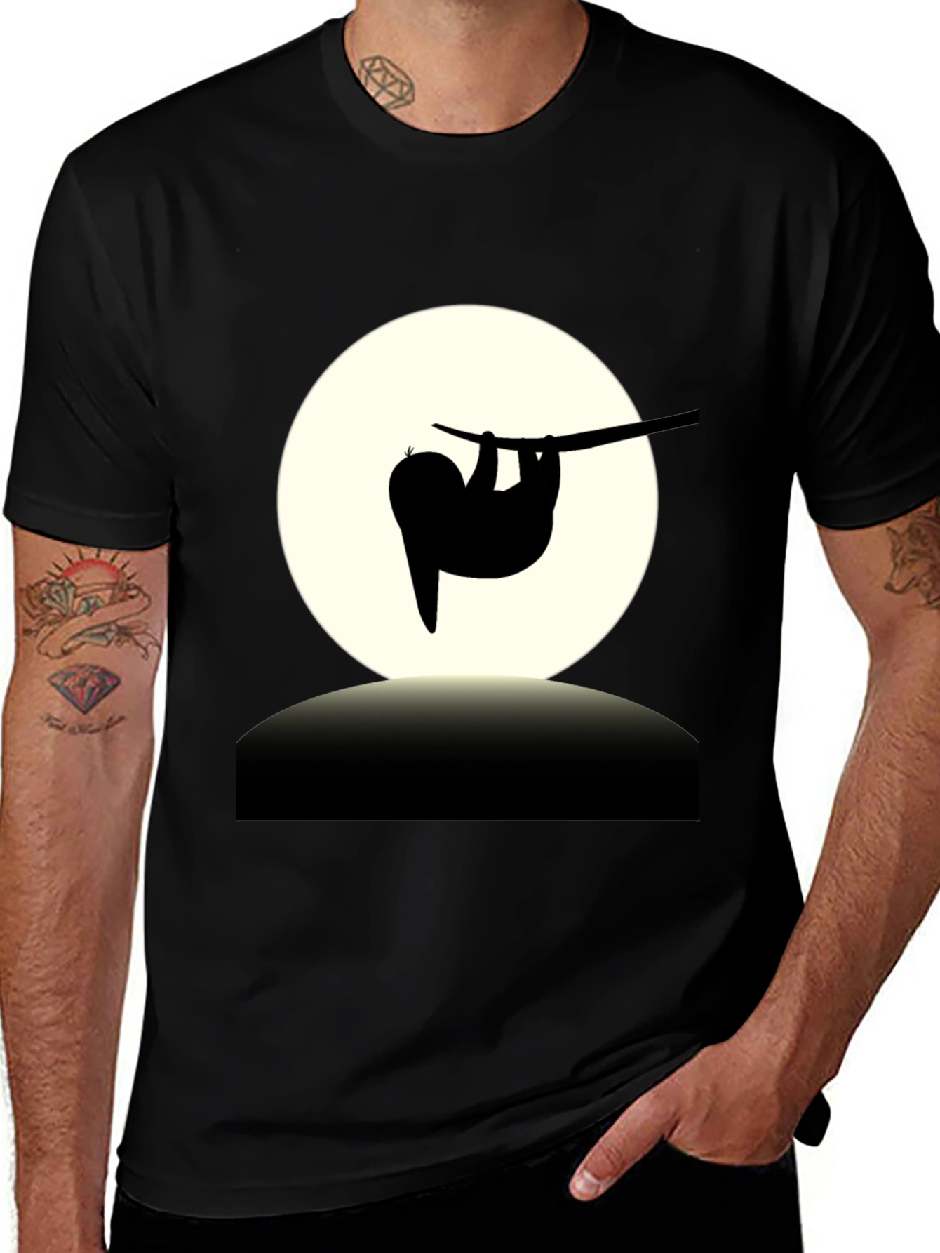 Sloth Silhouette Graphic Tee
