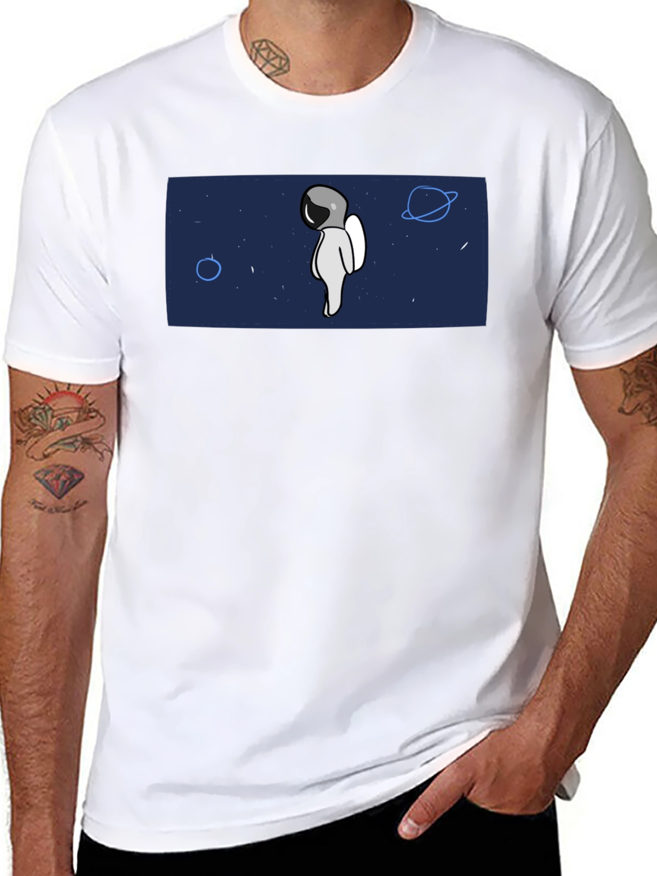 Astronaut Graphic T-Shirt - Space Lover Tee