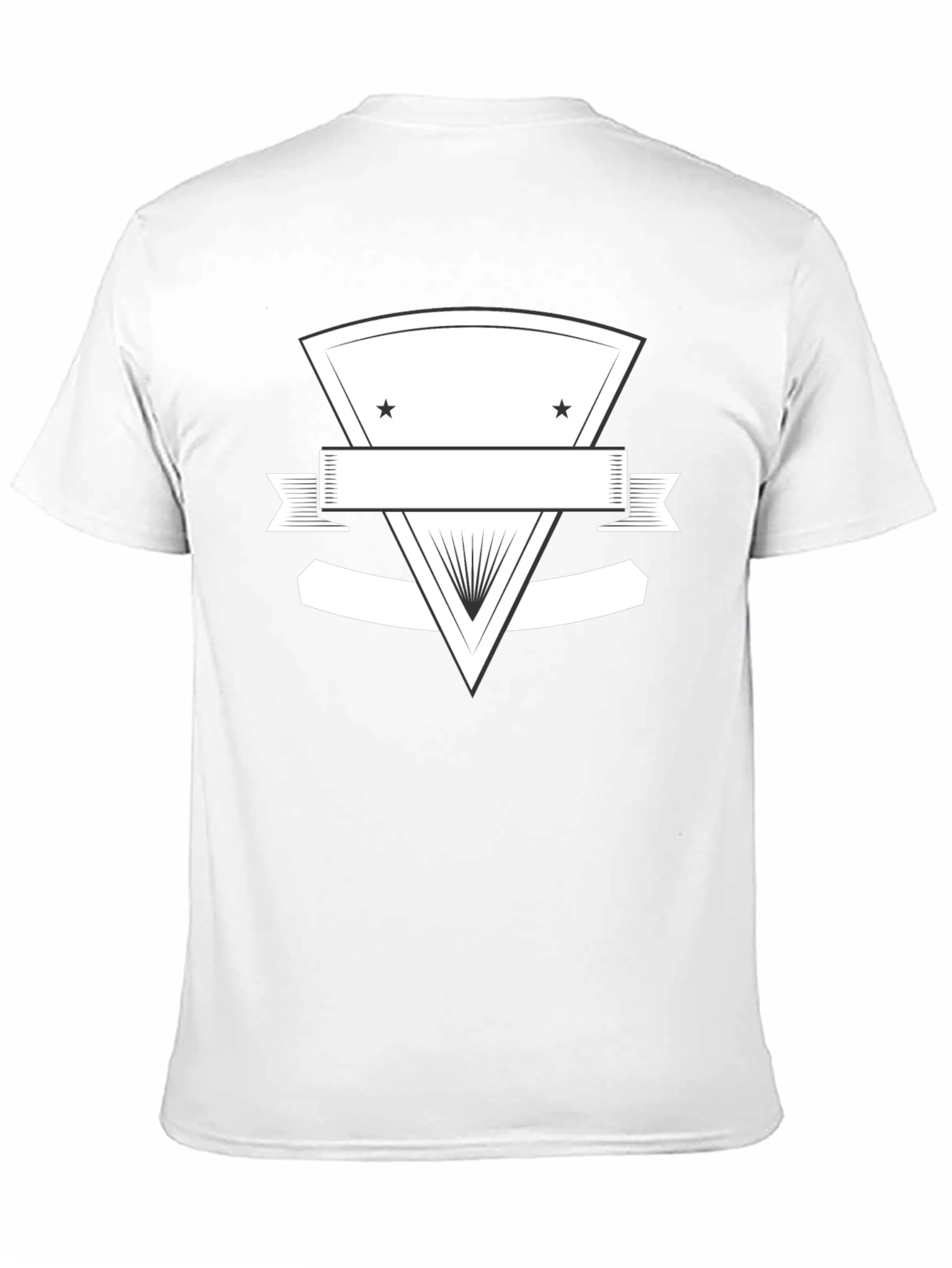 Black Graphic Tee with Customizable Emblem