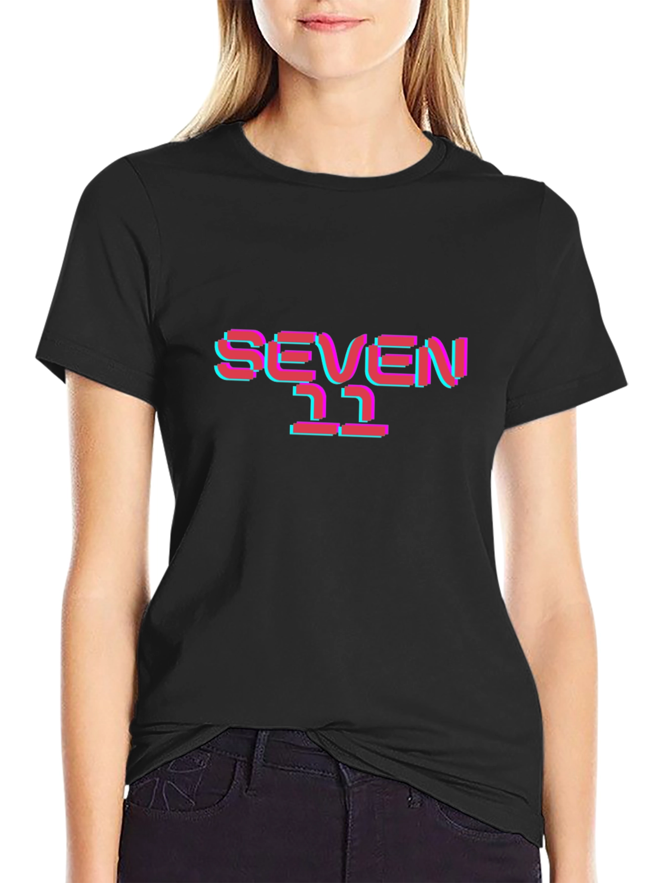 Seven 11 Glitch T-Shirt - Trendy Graphic Tee