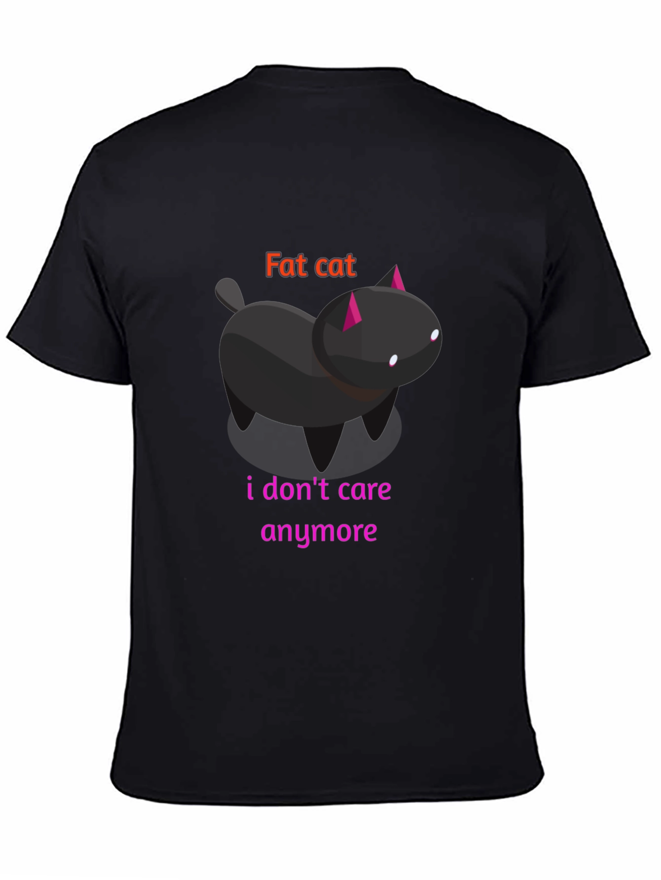 Fat Cat Graphic Tee - Unisex Black T-Shirt