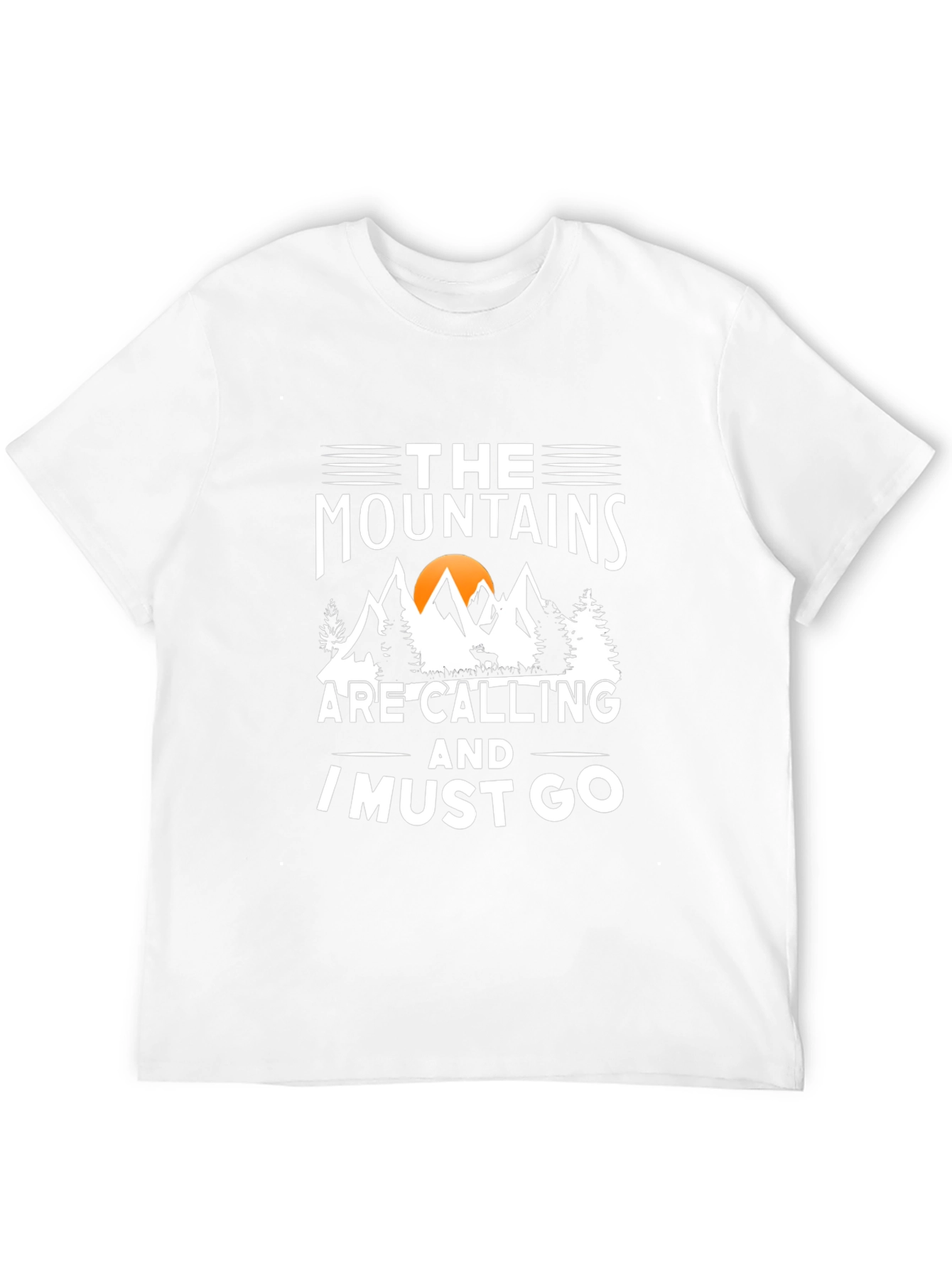 Mountains Are Calling Black Graphic Tee