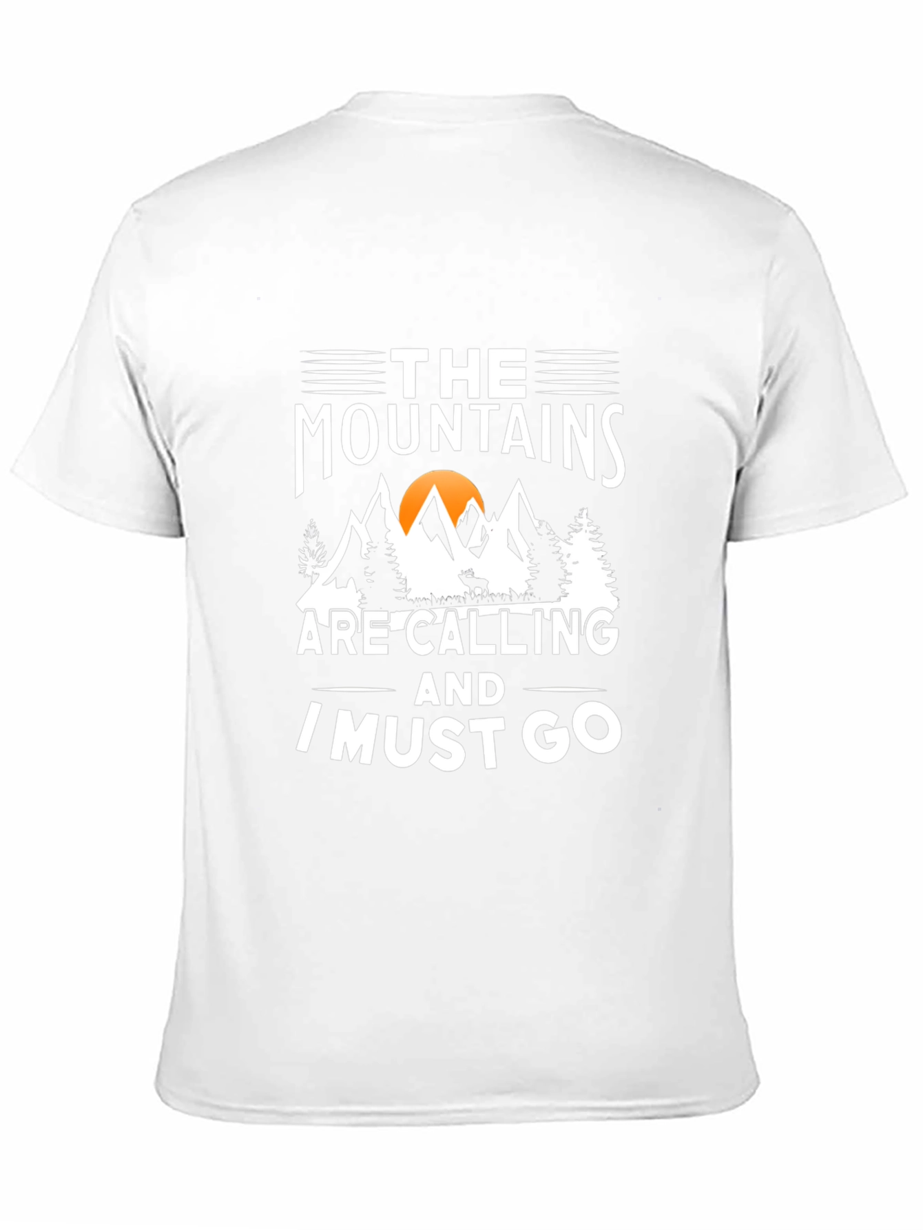 Mountains Are Calling Black Graphic Tee