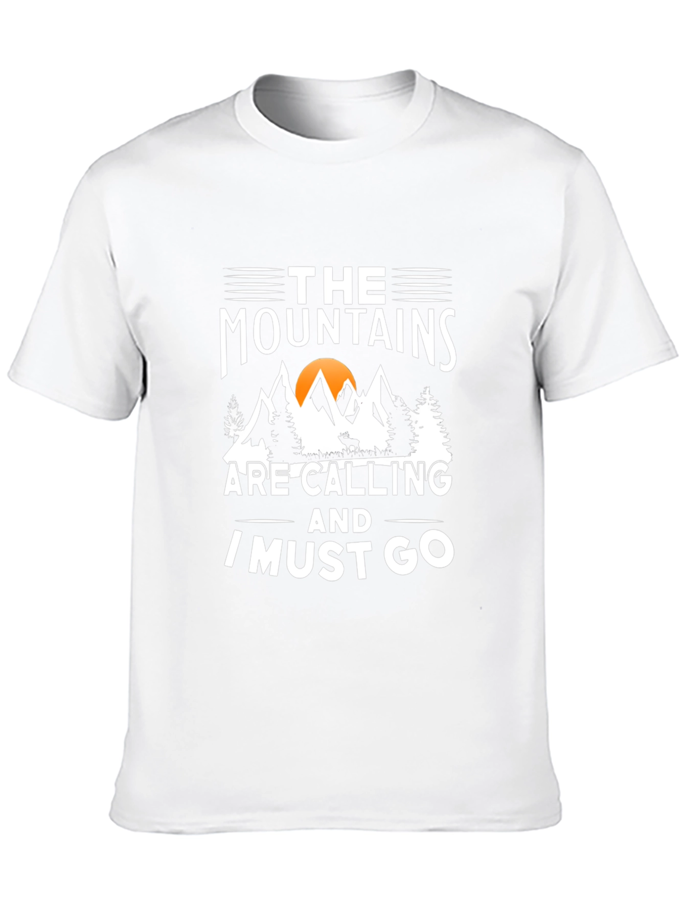 Mountains Are Calling Black Graphic Tee
