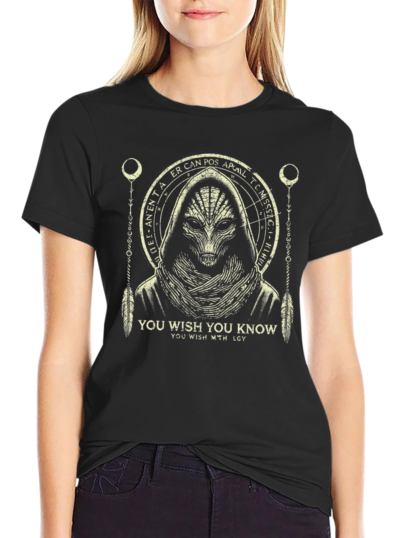 Mystic Alien Graphic Black T-Shirt