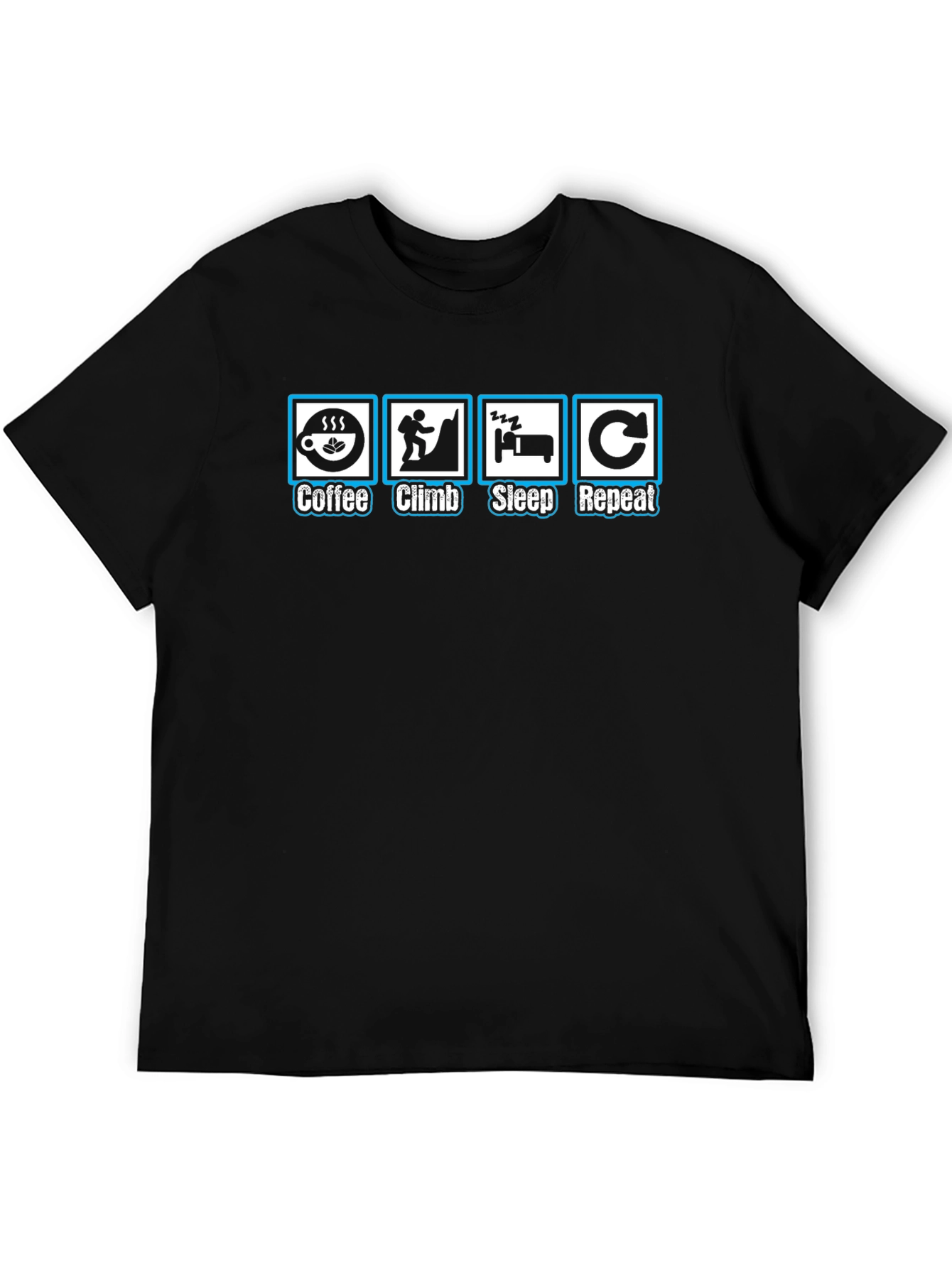 Coffee Climb Sleep Repeat Graphic Tee