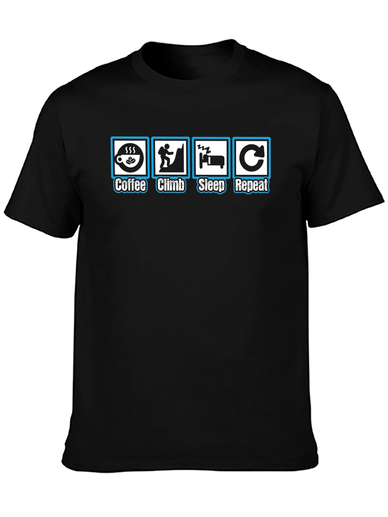 Coffee Climb Sleep Repeat Graphic Tee