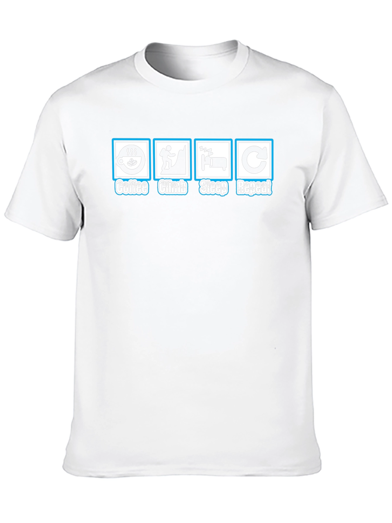 Coffee Climb Sleep Repeat Graphic Tee